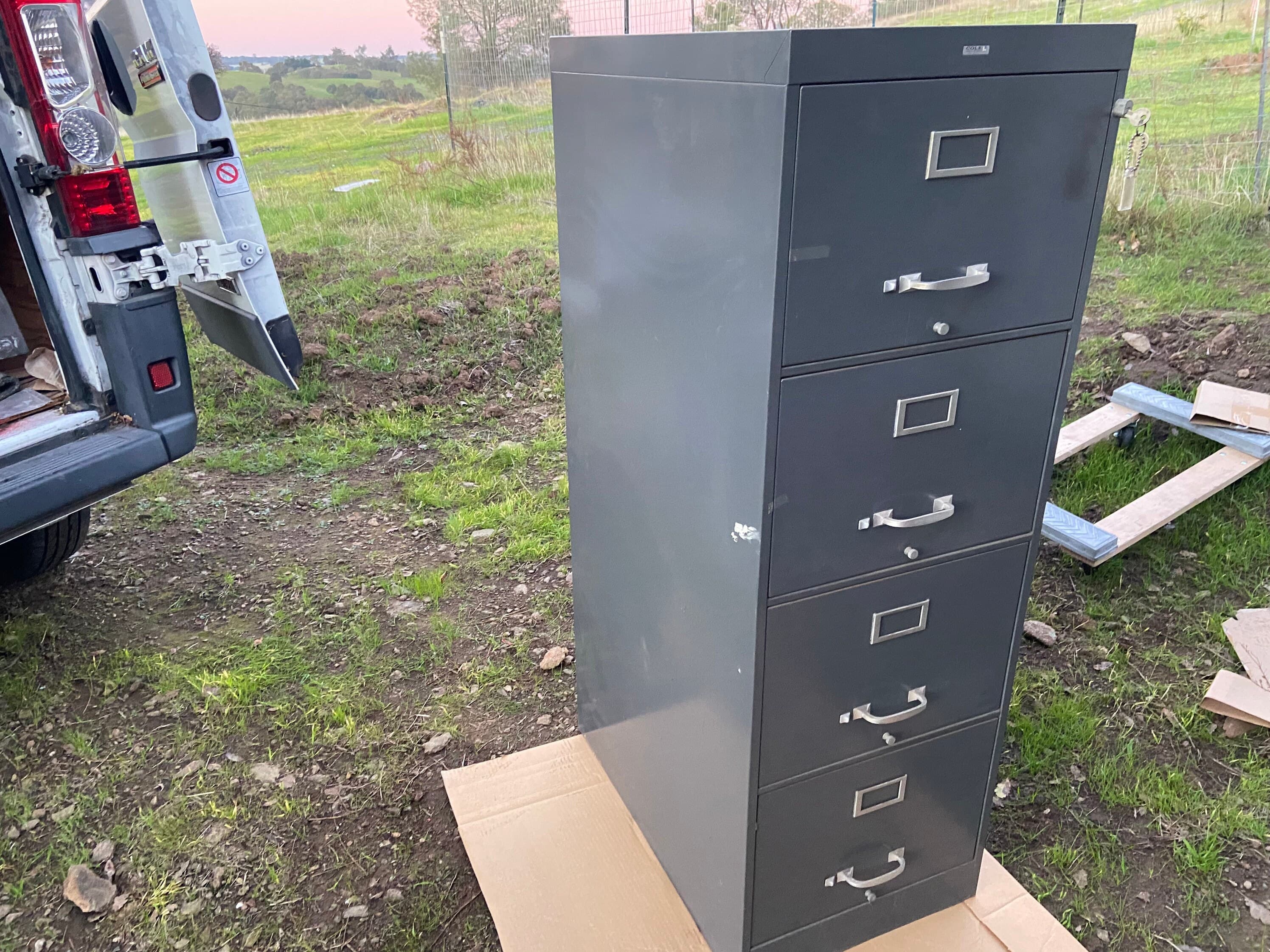 Vintage cole steel metal file index card storage cabinet - Thumbnail 7