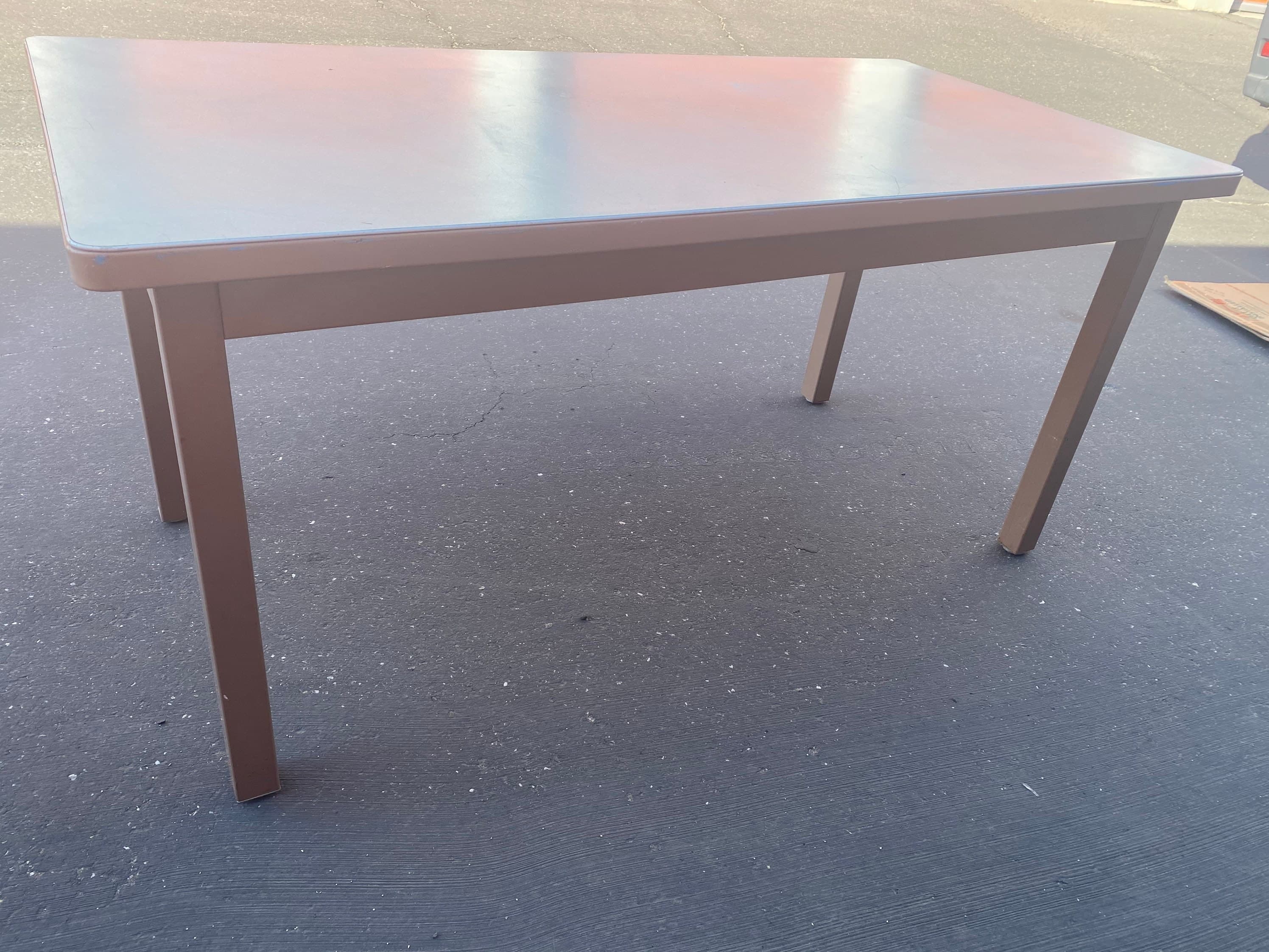 Holga vintage mid century modern metal tanker desk table - Thumbnail 8