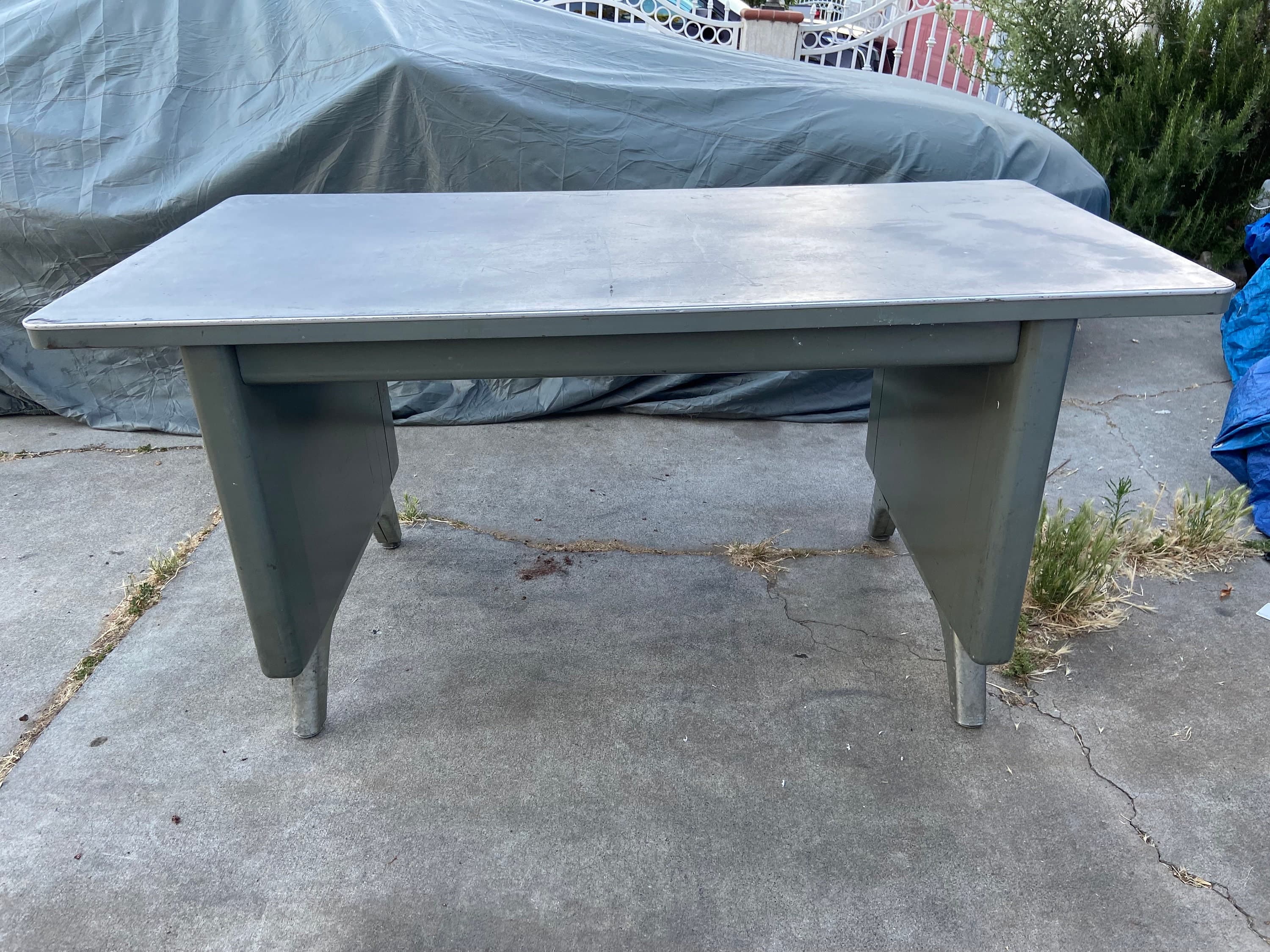 Cole steel vintage metal tanker desk - Thumbnail 3