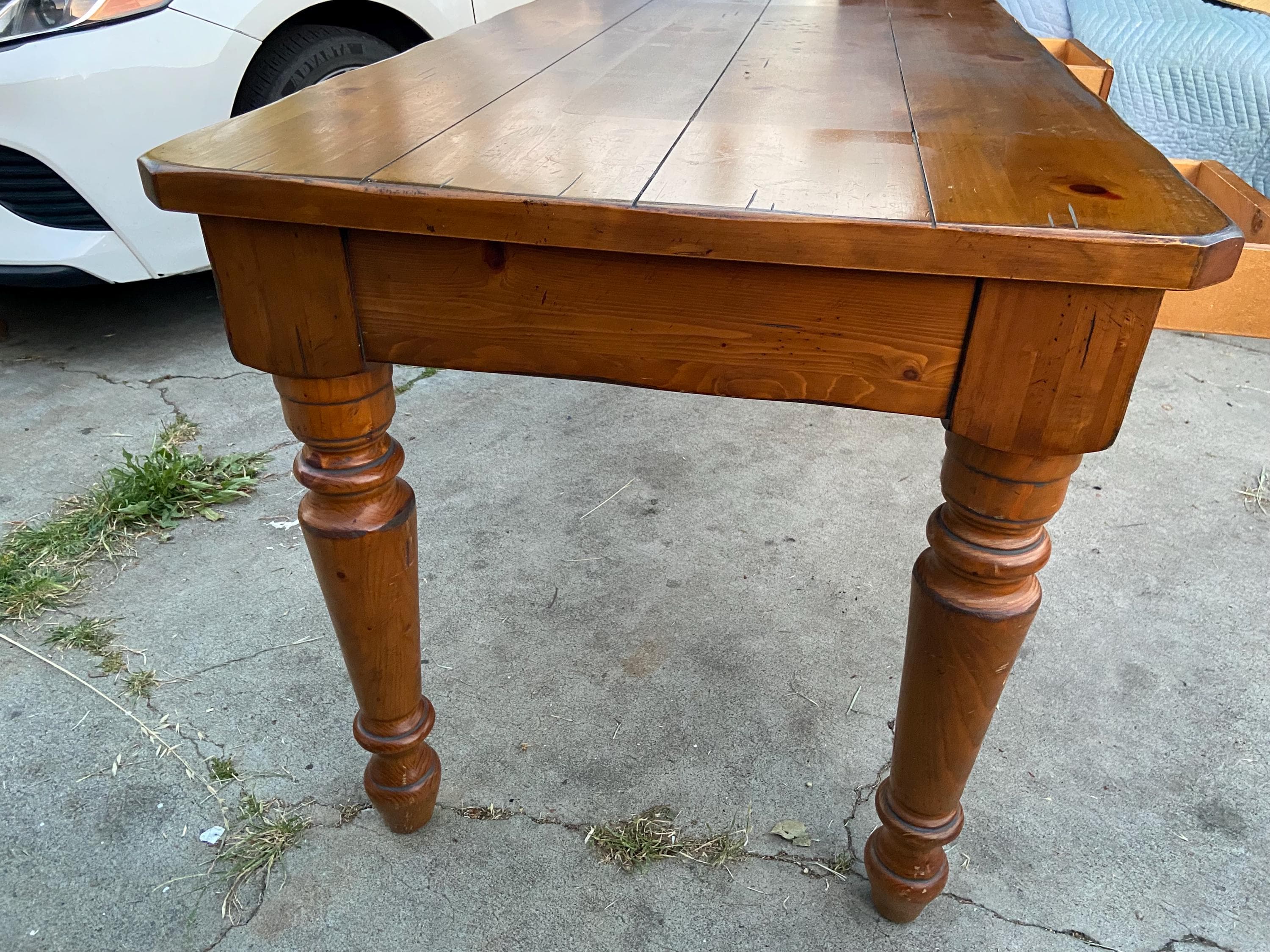 Drexel vintage farmhouse desk table with drawers - Thumbnail 4