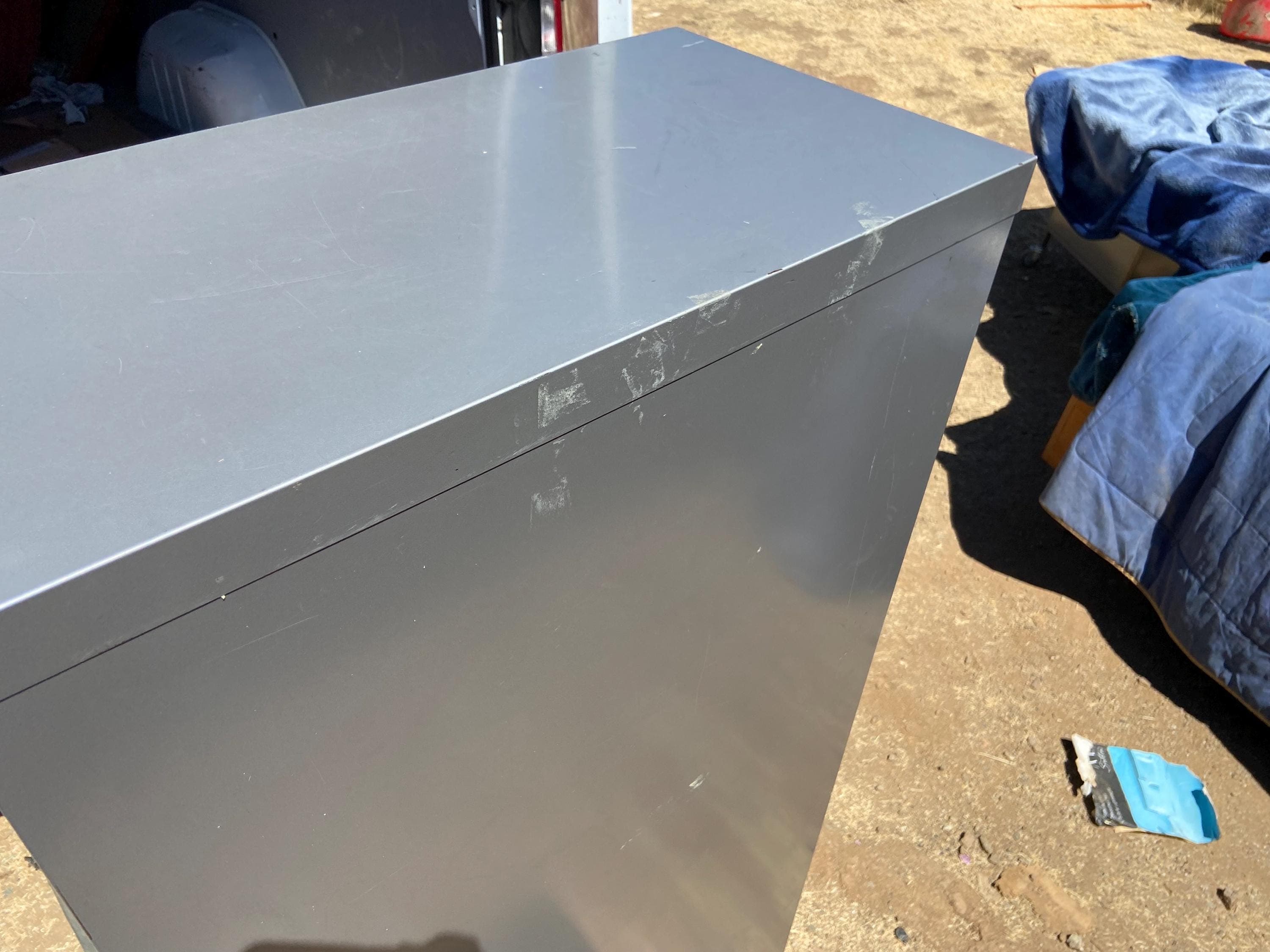 vintage mid century modern allsteel 5 drawer filling cabinet. - Thumbnail 8