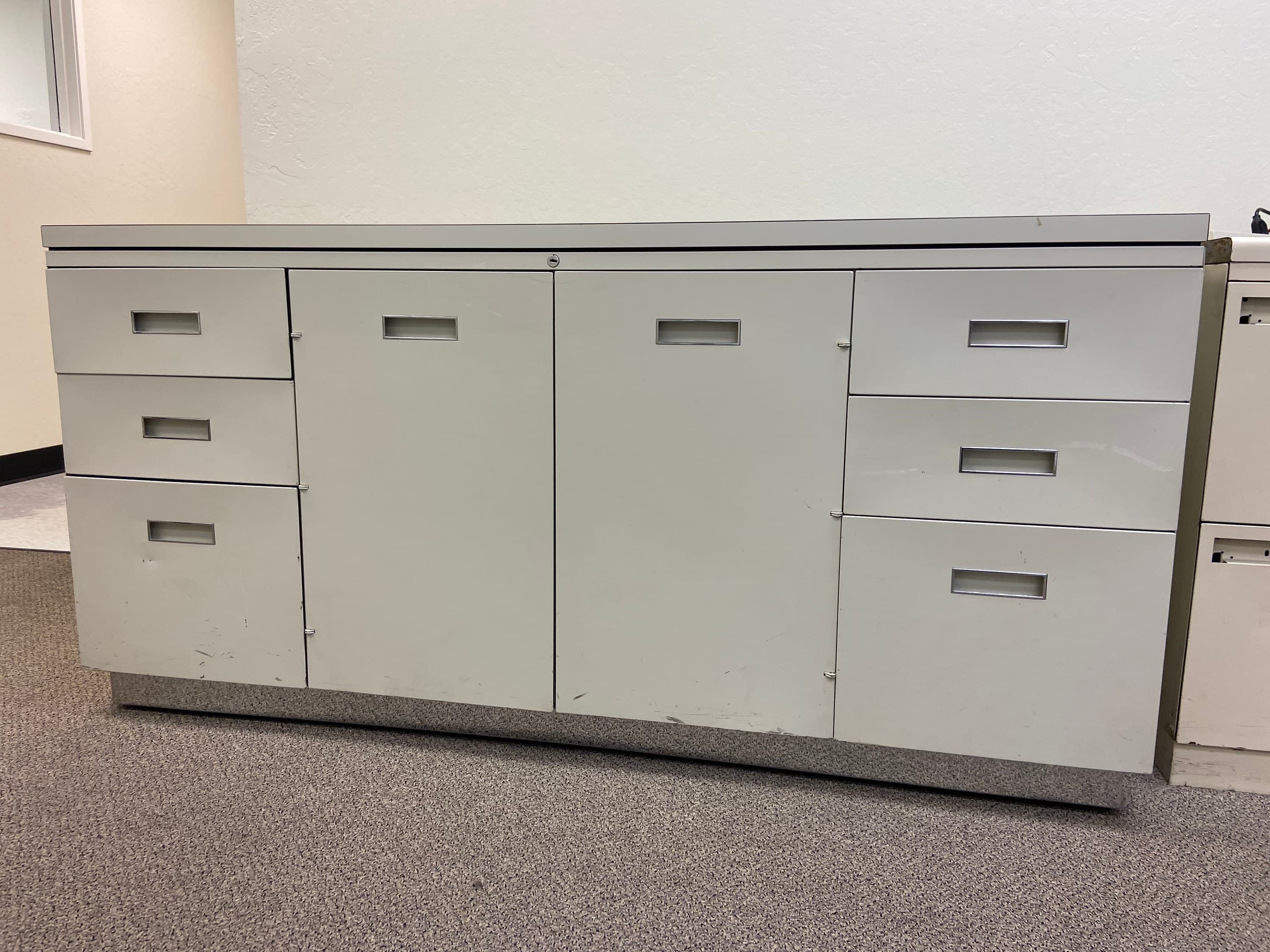 Allsteel vintage mid century modern metal credenza sideboard - Image 1