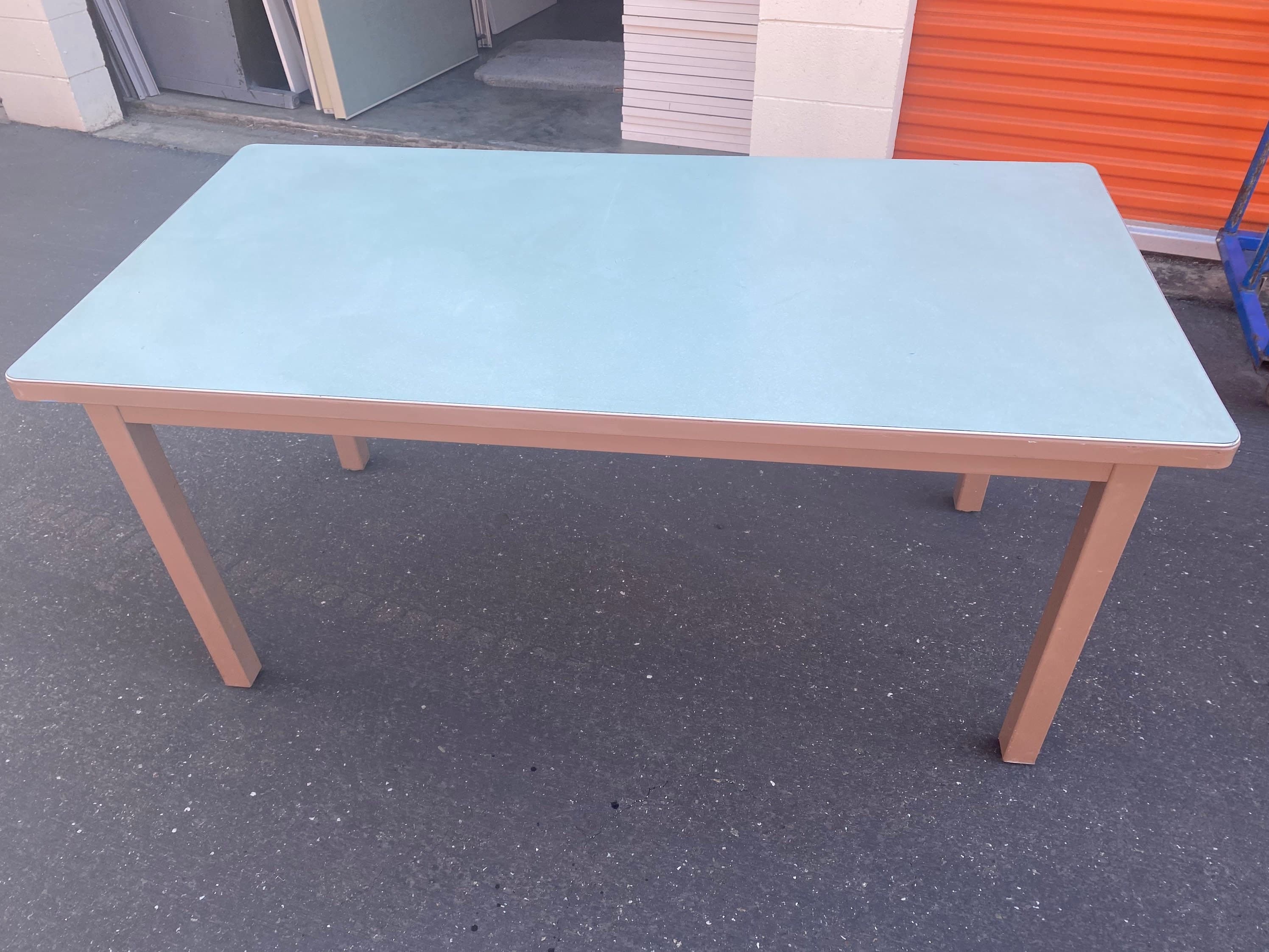 Holga vintage mid century modern metal tanker desk table - Thumbnail 9