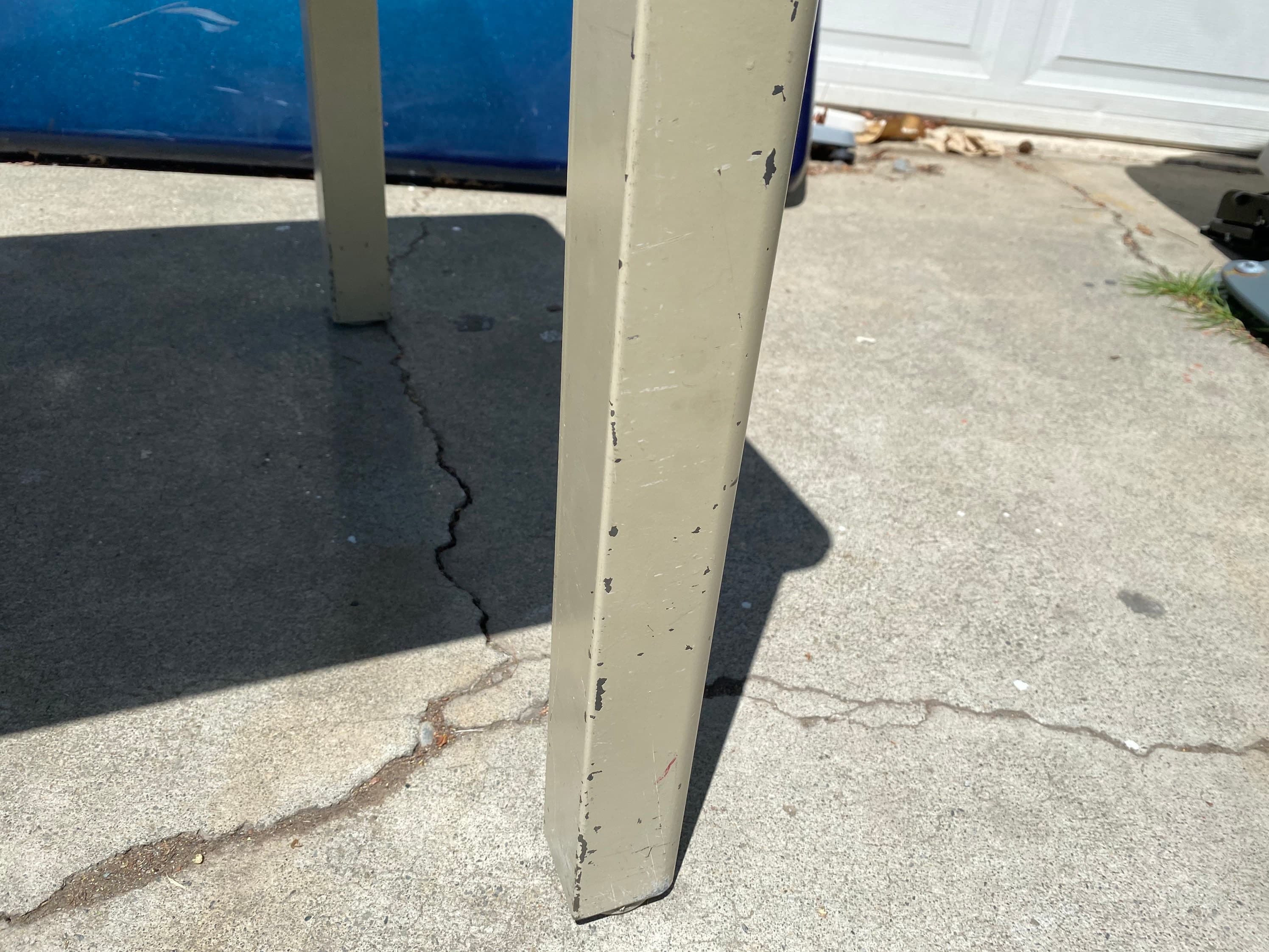 McDowell and Craig vintage metal tanker desk table - Thumbnail 3