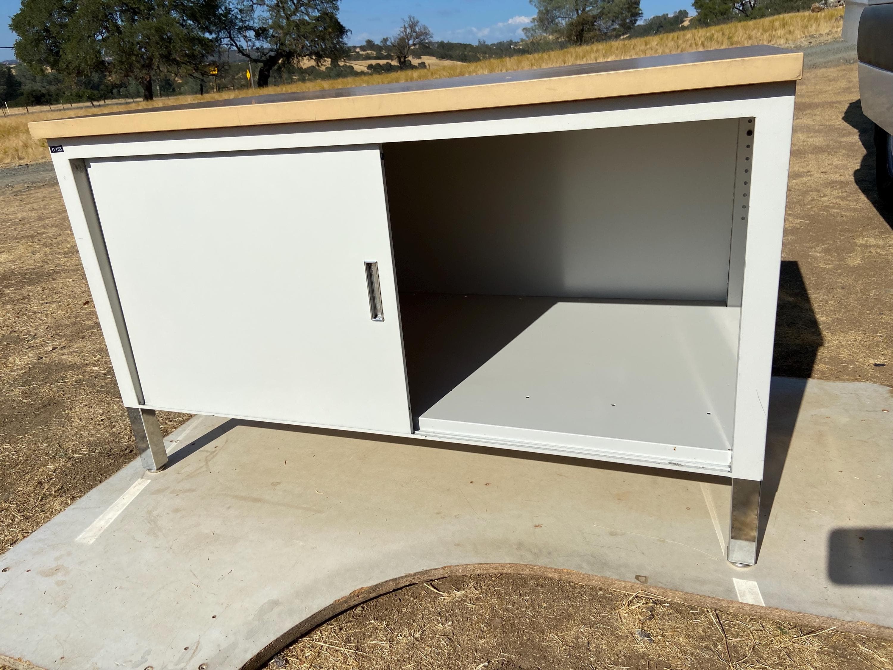 vintage mid century modern credenza Sideboard storage cabinet - Thumbnail 3