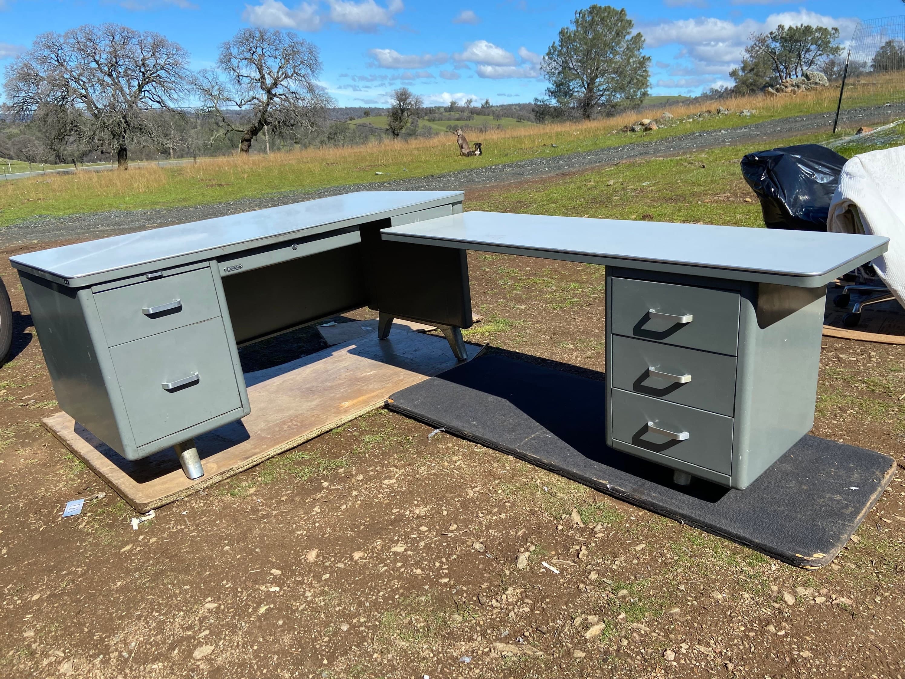 W.H Harper Devon tanker L shape desk - Thumbnail 5