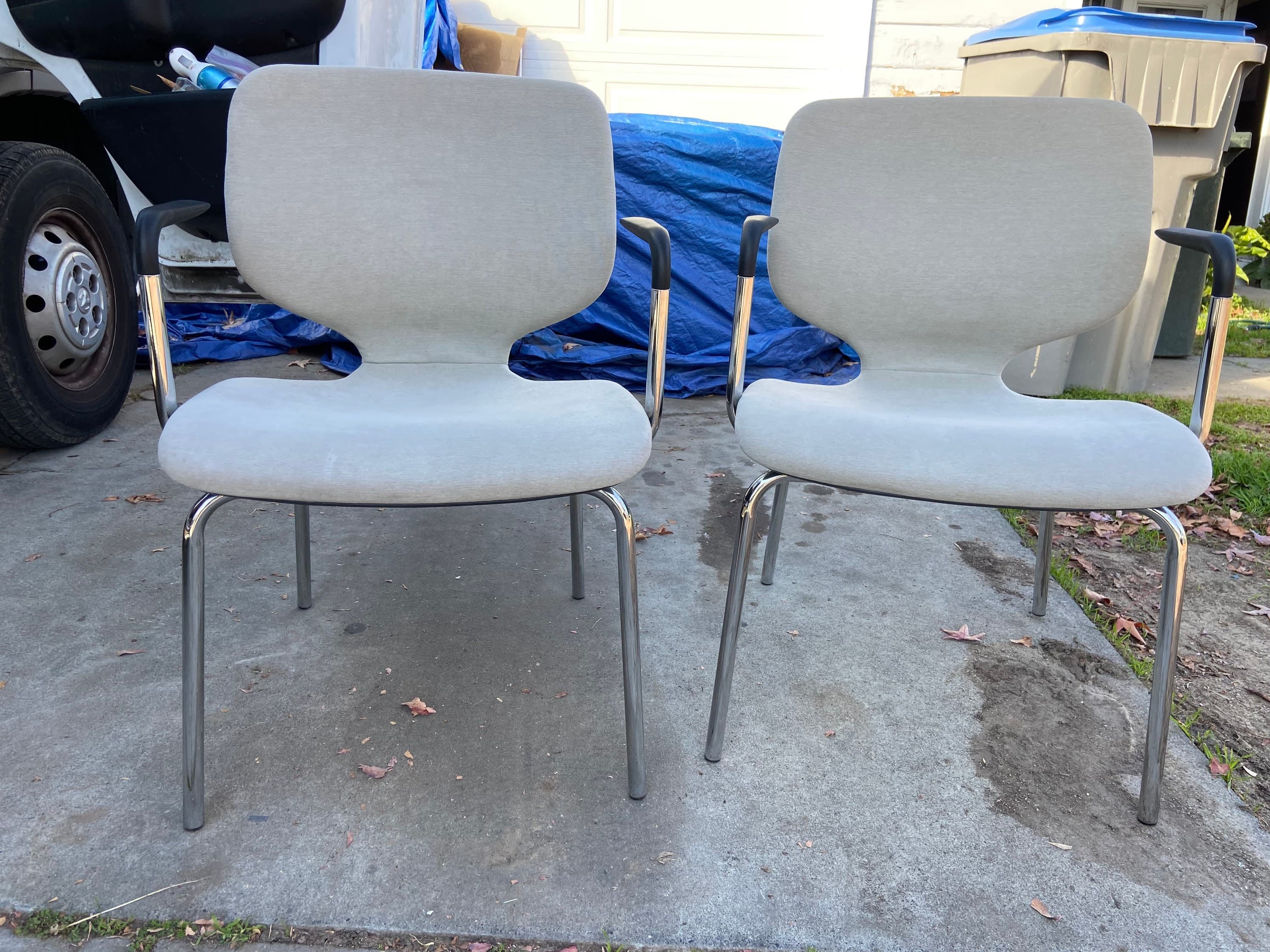 Set of two accent arm side chairs like knoll - Thumbnail 9