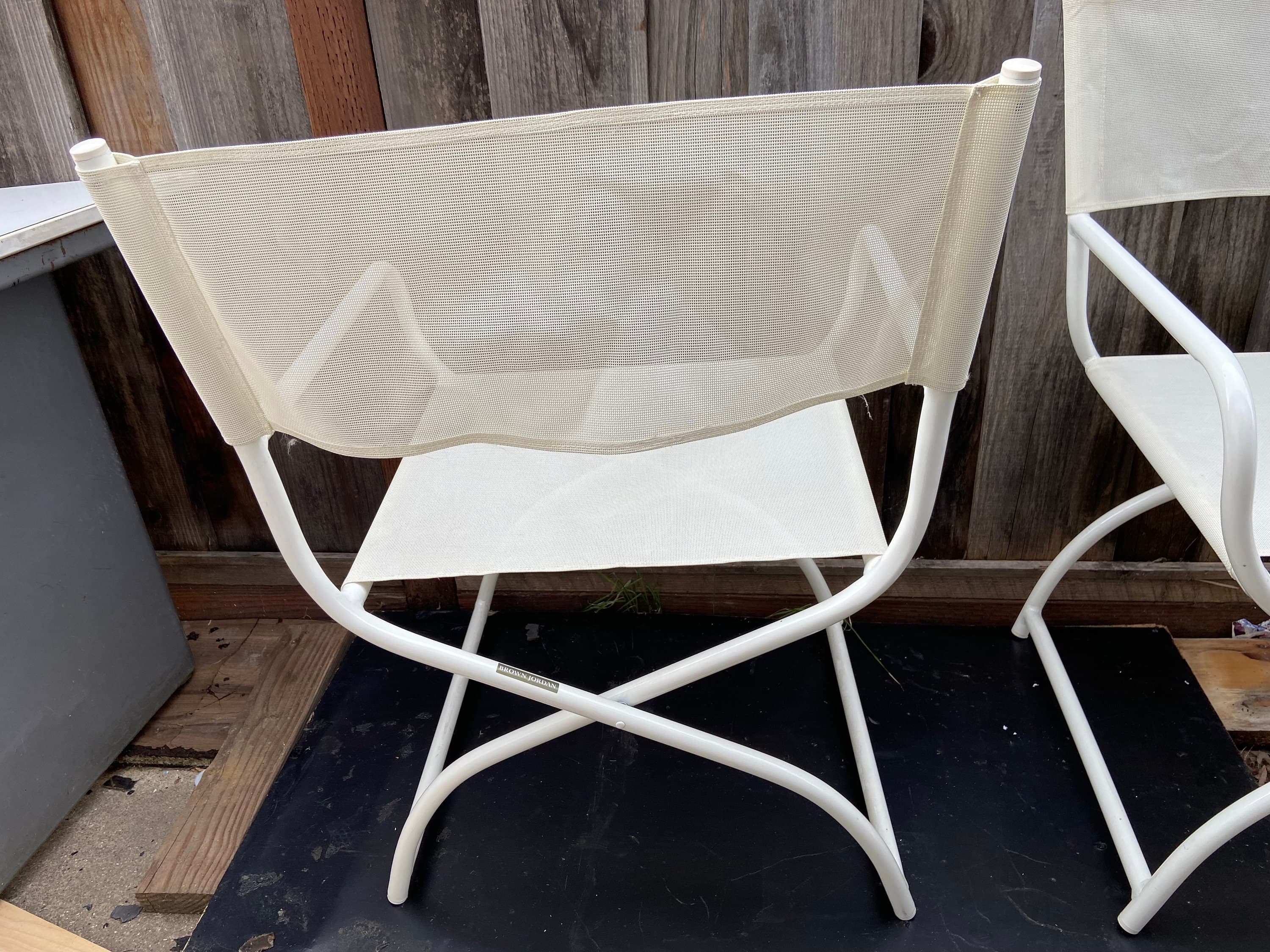 Jordan brown patio folding chairs - Thumbnail 4