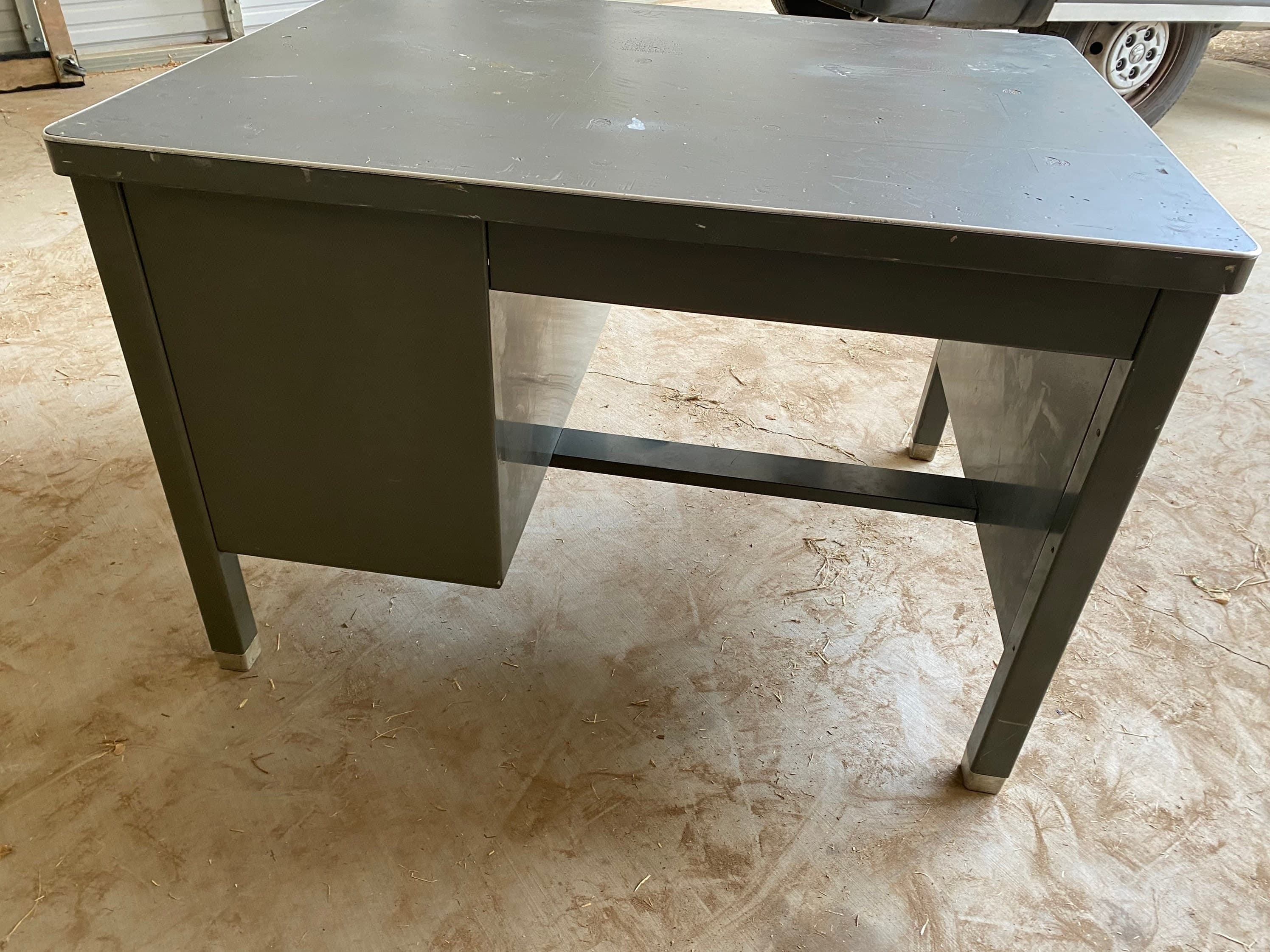 General fireproofing company vintage metal tanker desk - Thumbnail 4