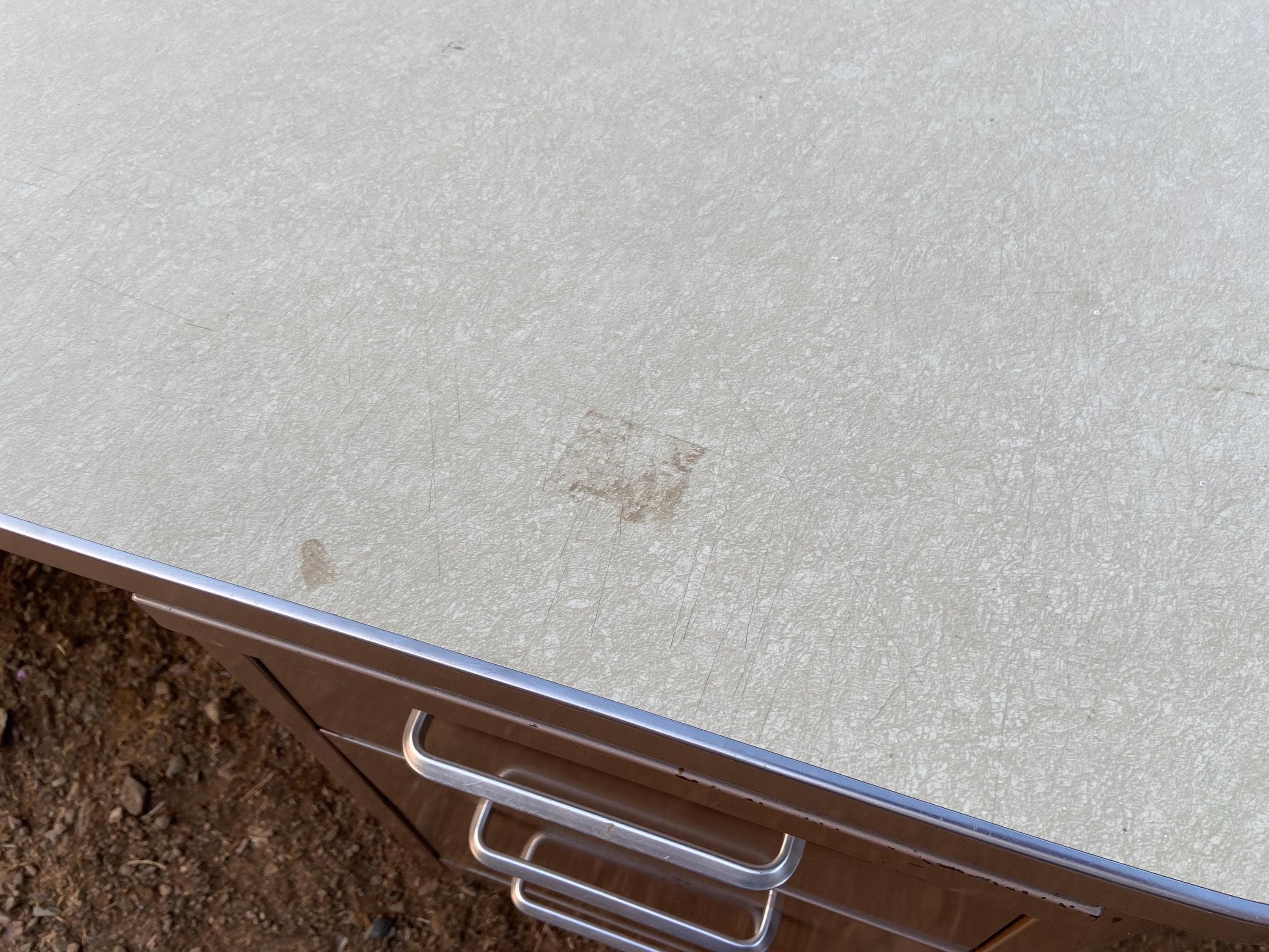 steelcase metal tanker desk needs restoration - Thumbnail 4