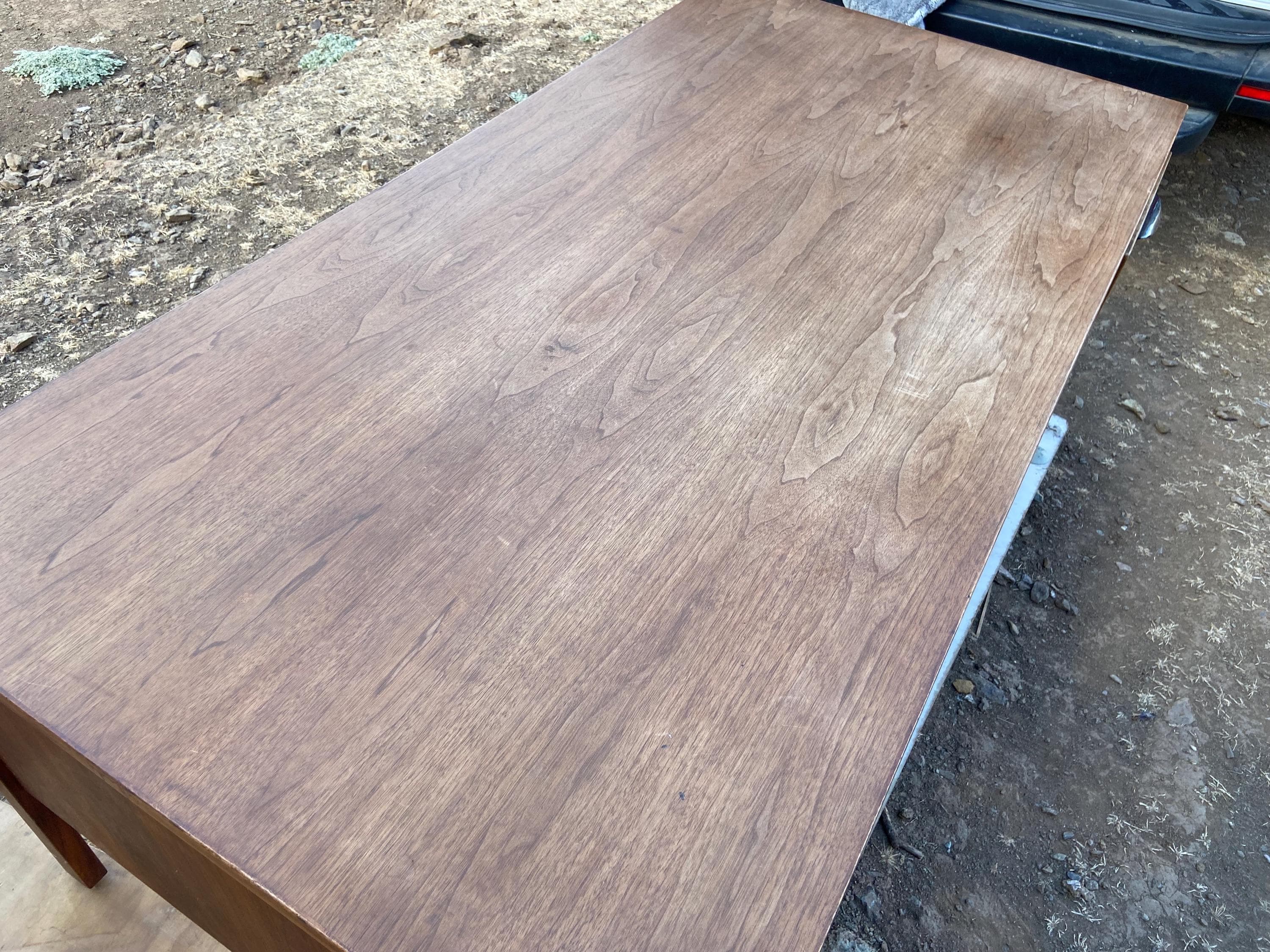 vintage mid century modern Jens Risom executive walnut desk - Thumbnail 5