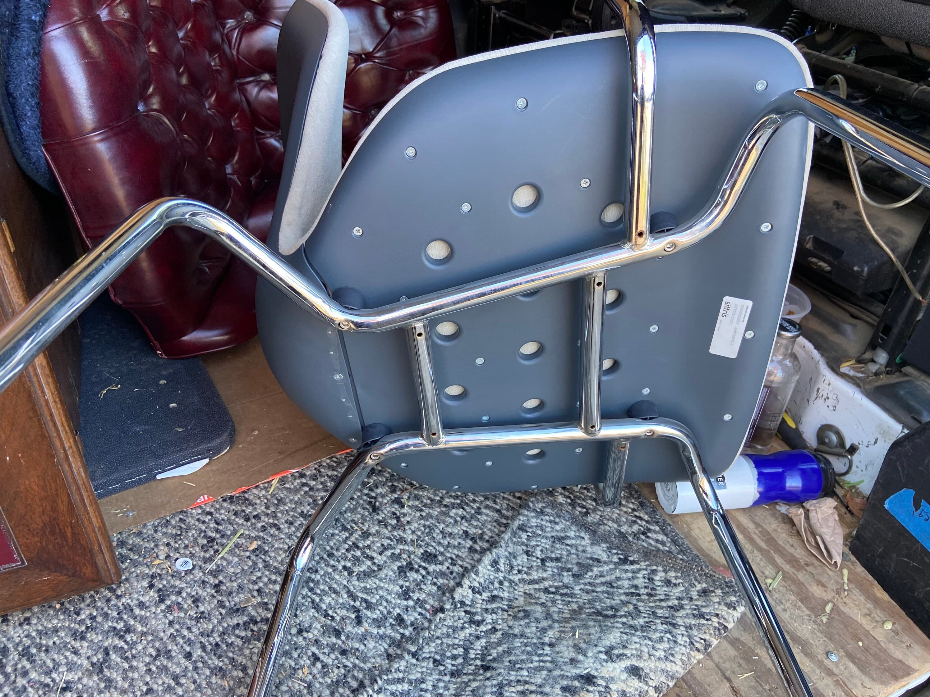 Set of two accent arm side chairs like knoll - Thumbnail 4