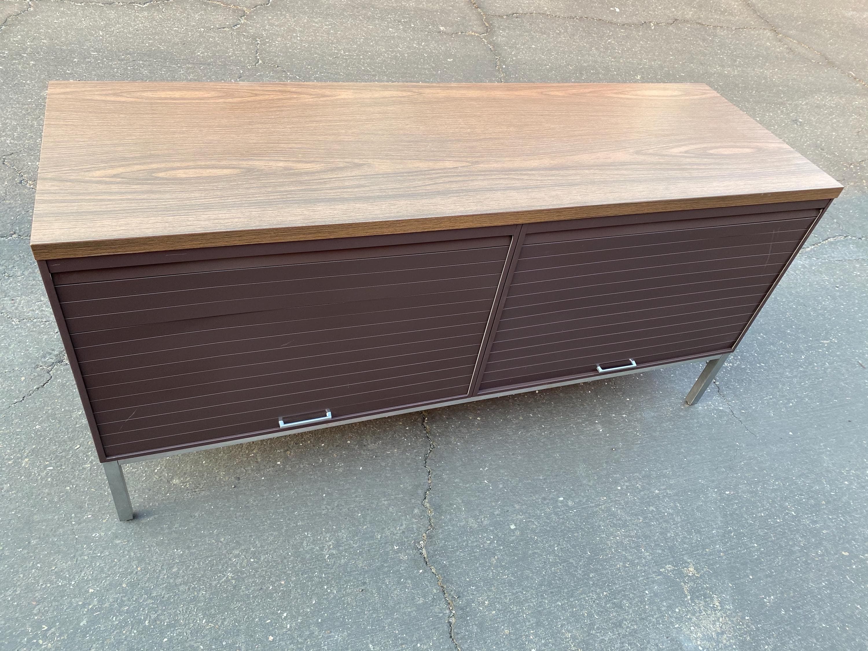 Steelcase vintage mid century modern metal credenza Sideboard - Thumbnail 3
