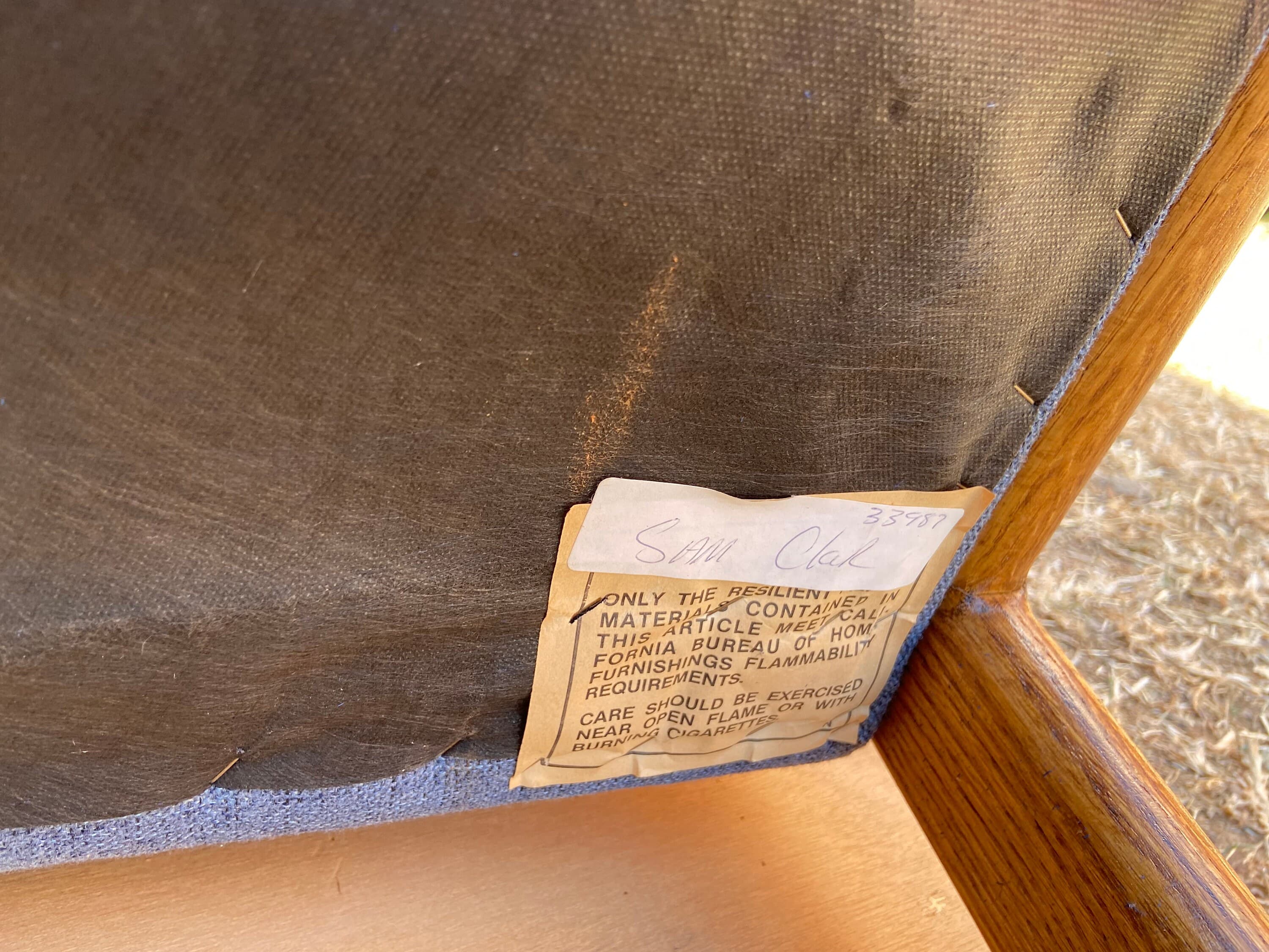 Vintage mid century modern upholstered arm chair - Thumbnail 9