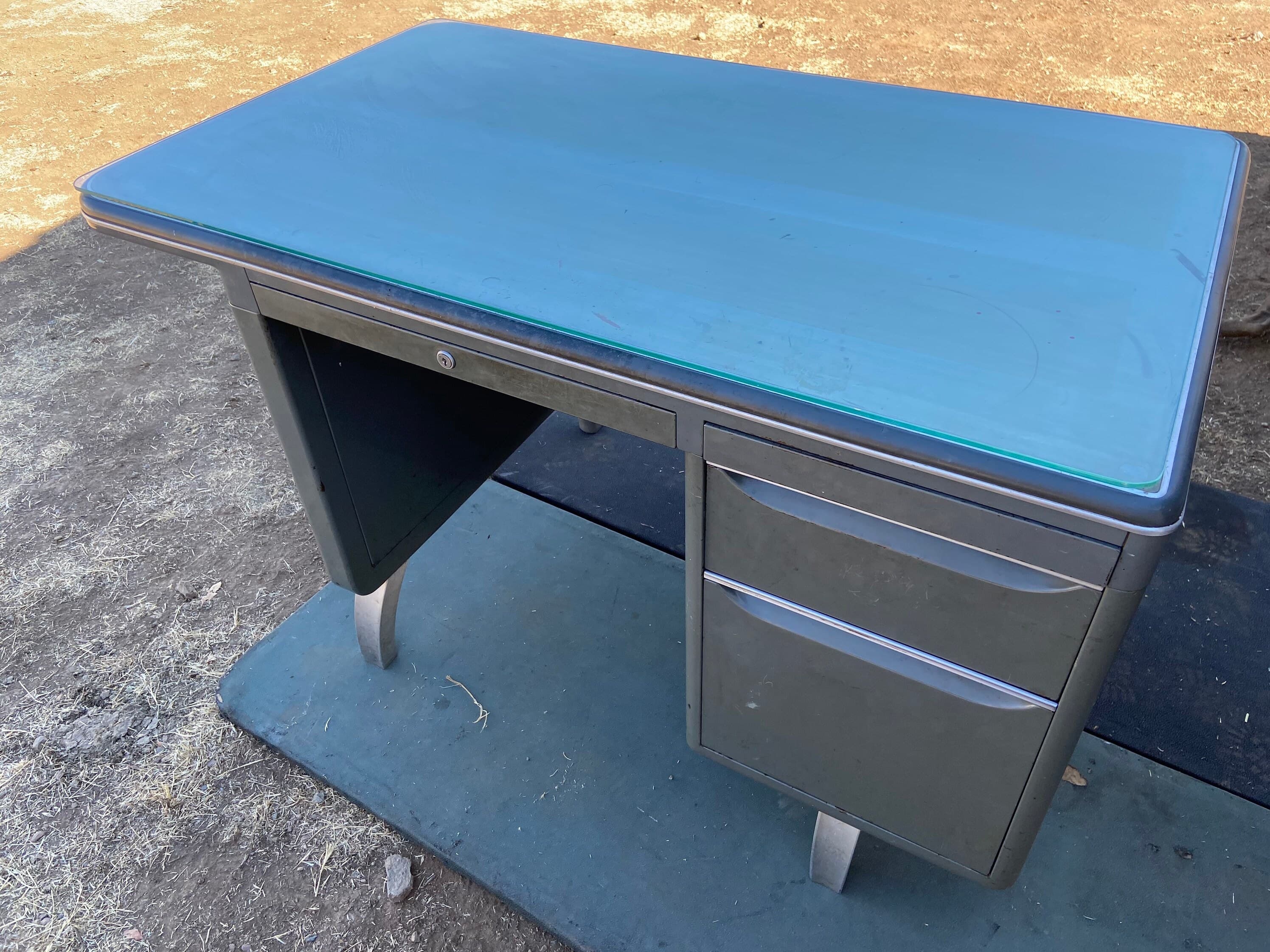 General fireproofing company vintage metal tanker desk - Thumbnail 7