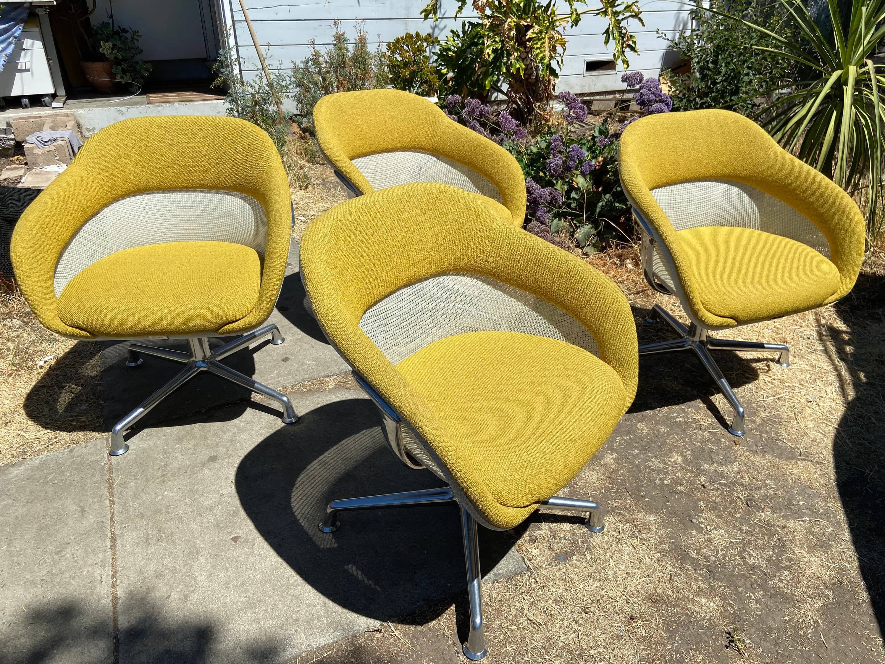 Set of 4 steelcase coalesse s-w 1 swivel lounge chairs set - Thumbnail 8