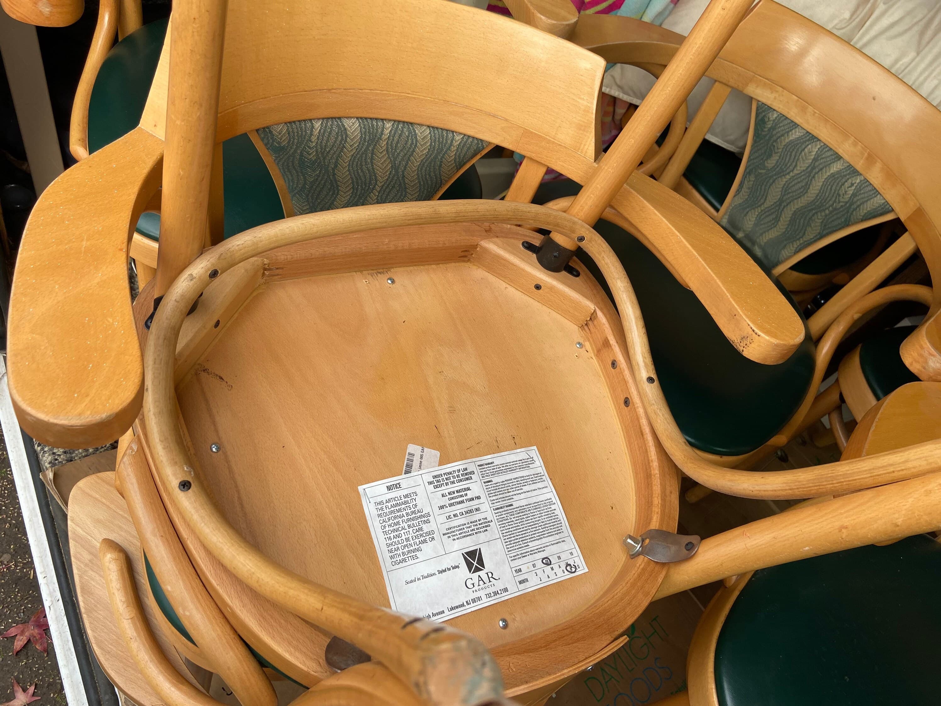 Vintage beech bentwood arm chairs in the style of Thonet - Thumbnail 10