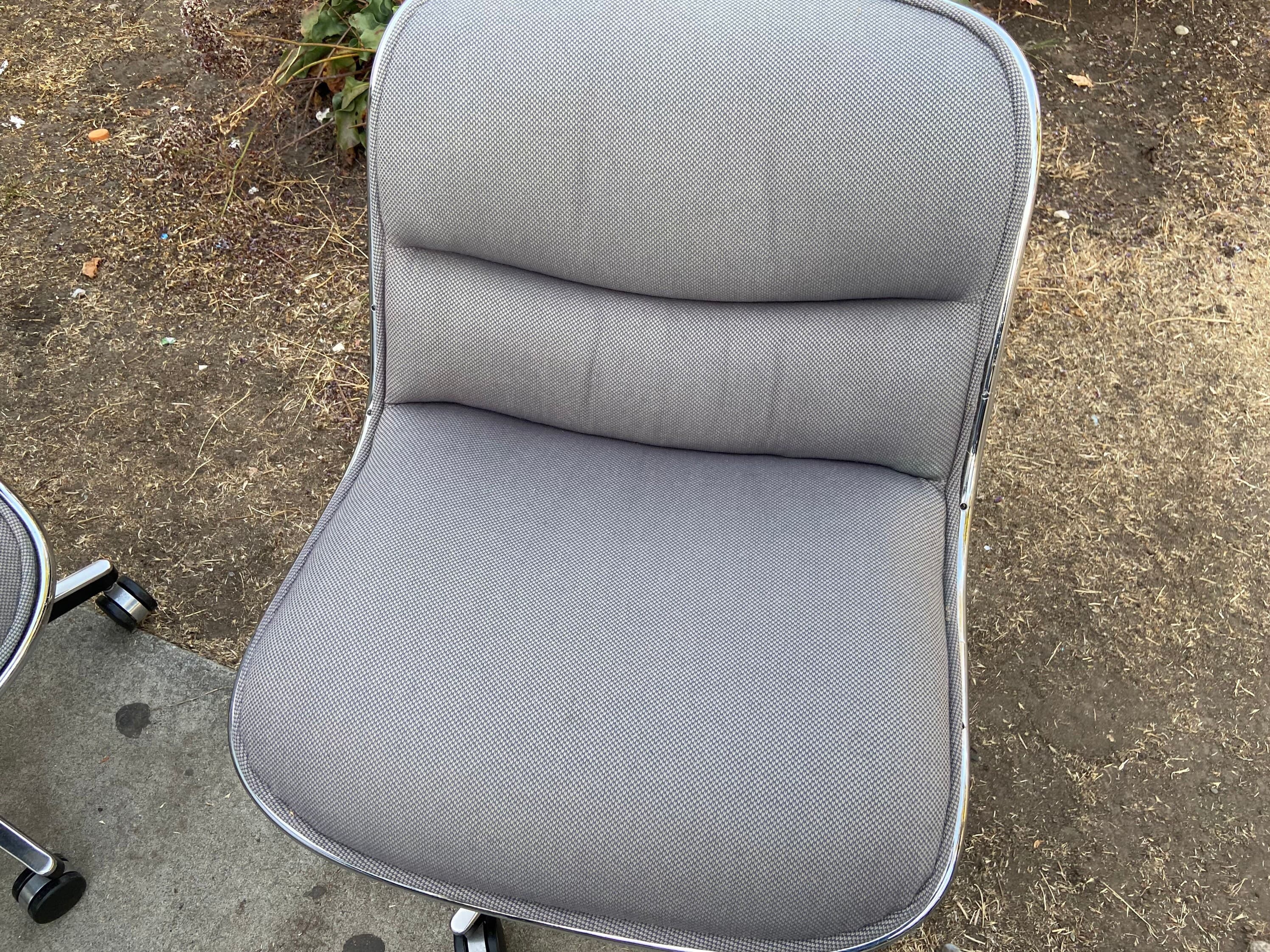 Charles pollock 5 star vintage mid century modern set of 3 executive desk chairs - Thumbnail 7