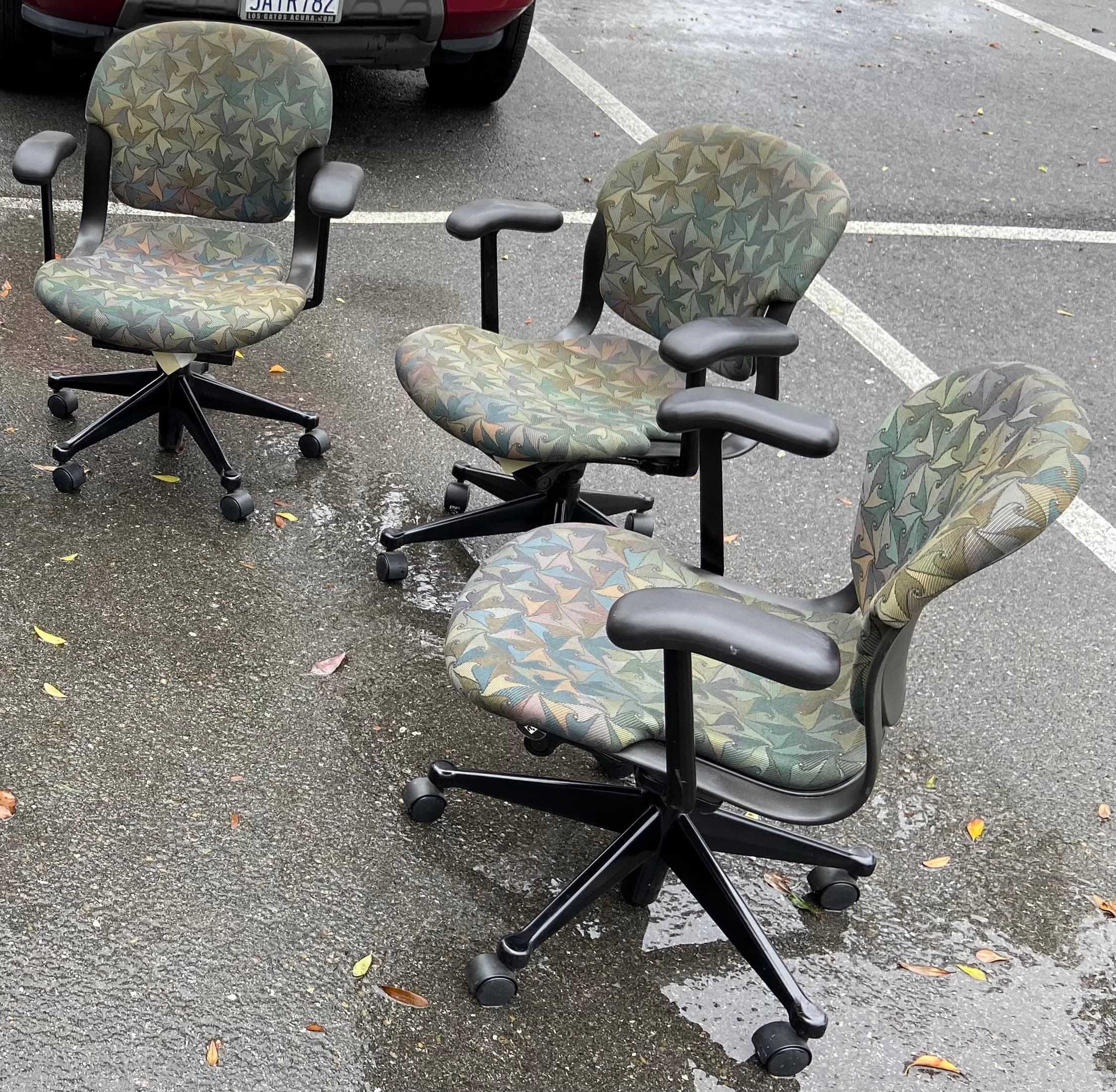Vintage herman miller equa task conference chair set of 3 - Image 1