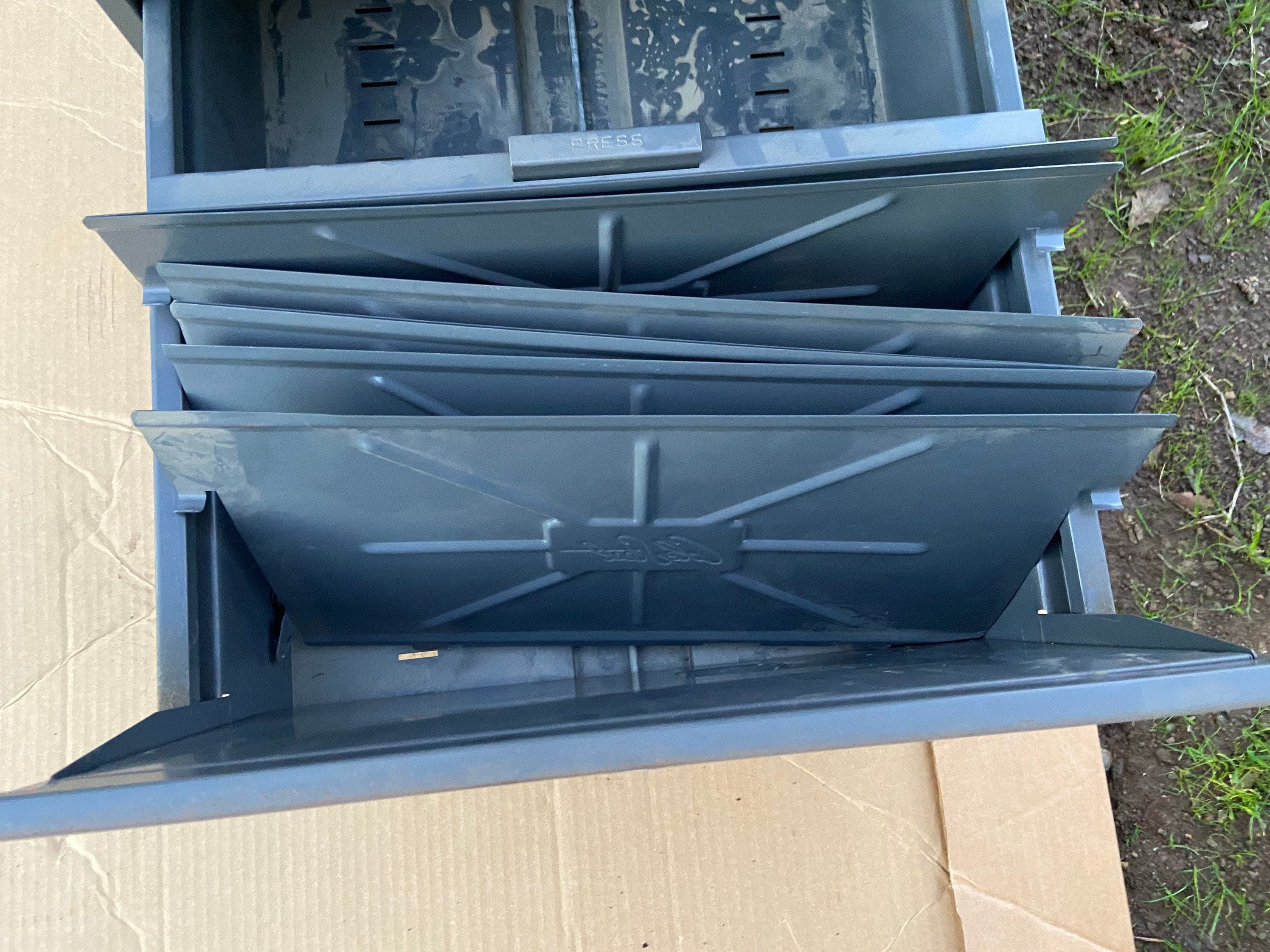 Vintage cole steel metal file index card storage cabinet - Thumbnail 8