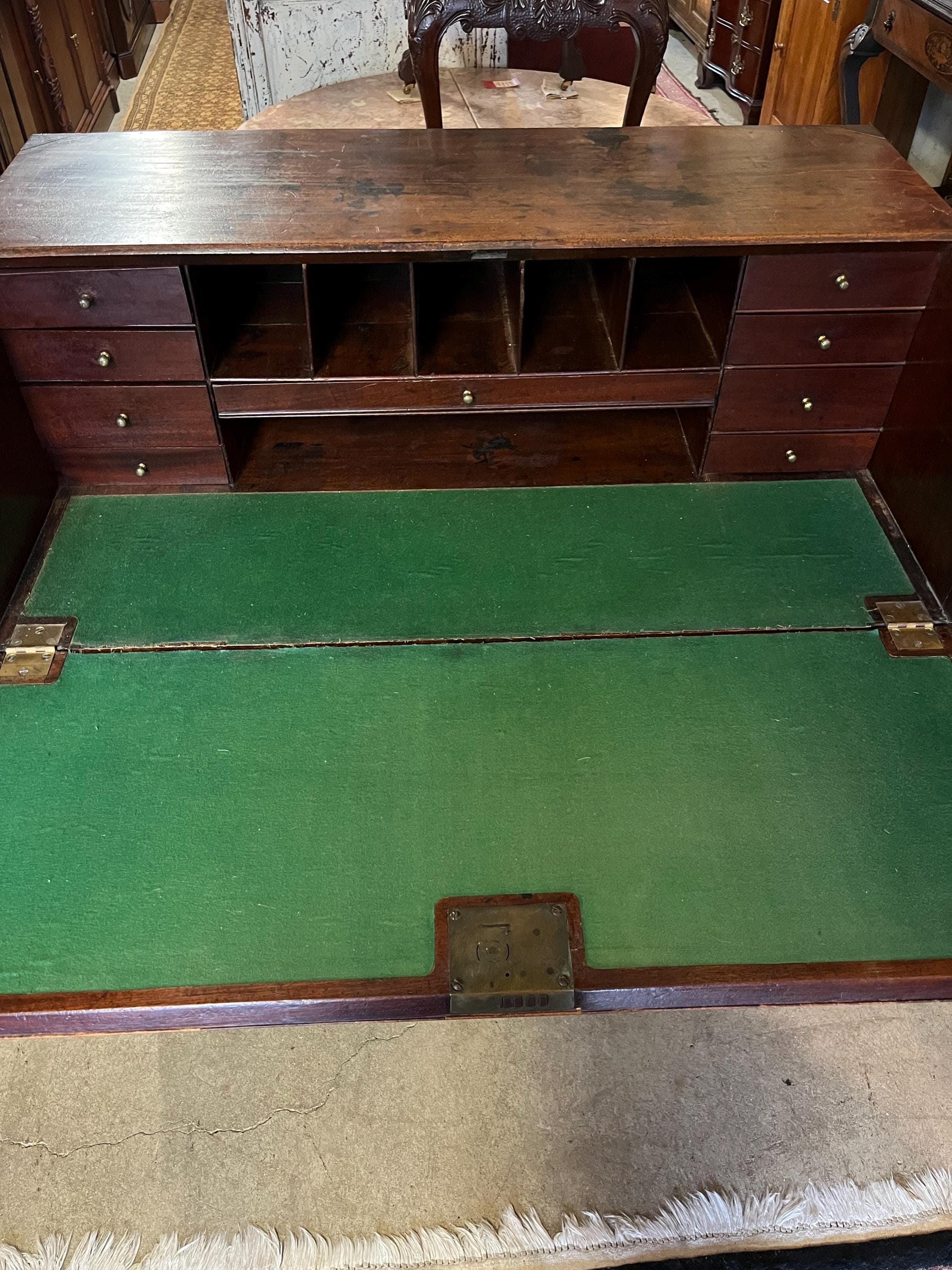 Antique English Slant Front Secretary - Thumbnail 6