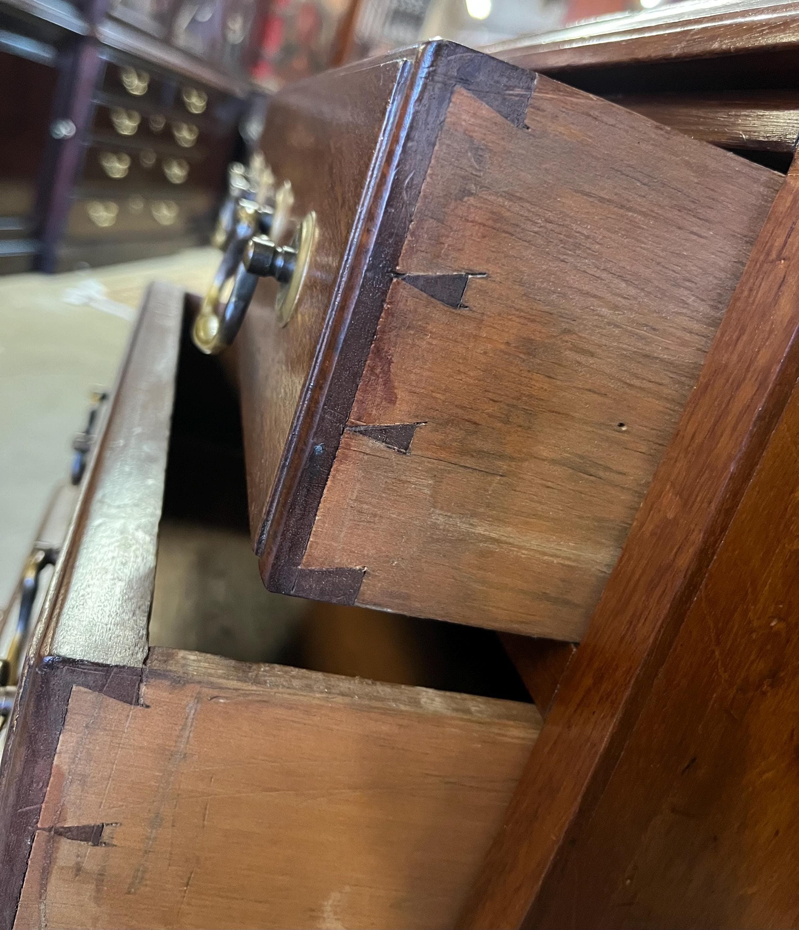 Antique Four Drawer Bedside Chest - Thumbnail 4