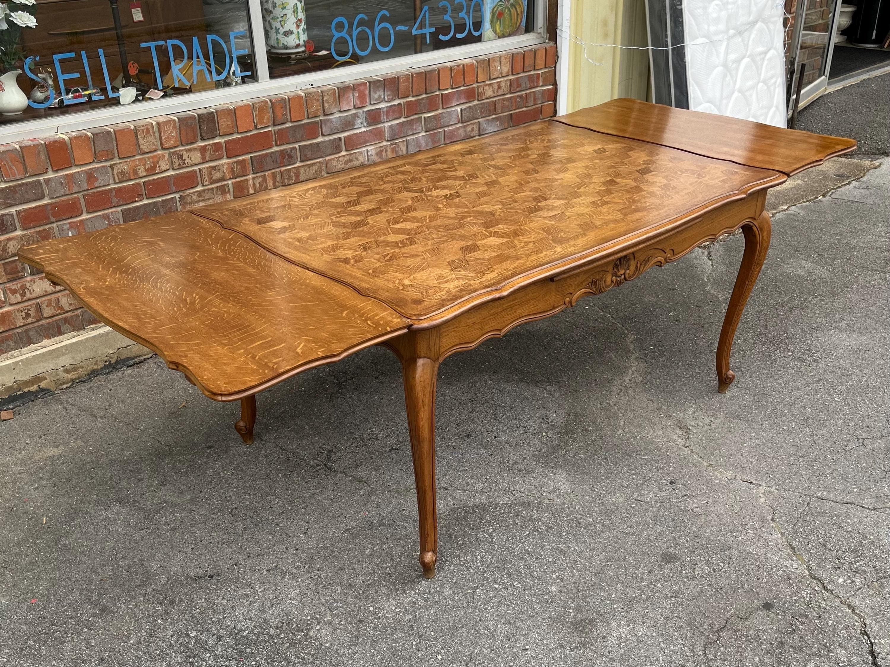 French Provincial Draw Leaf Table - Thumbnail 5