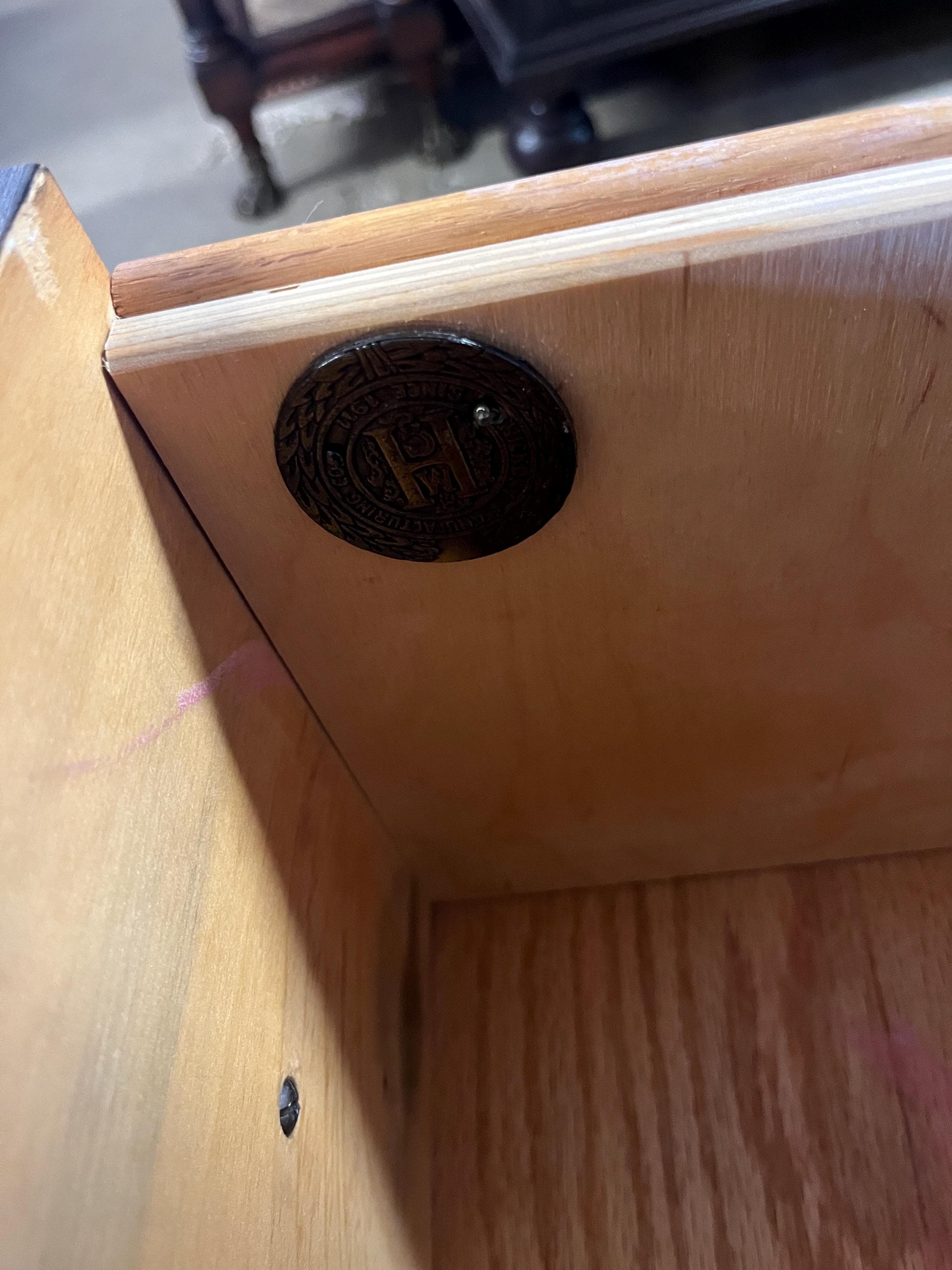 Campaign Style Hickory Manufacturing Three Drawer Chest - Thumbnail 7