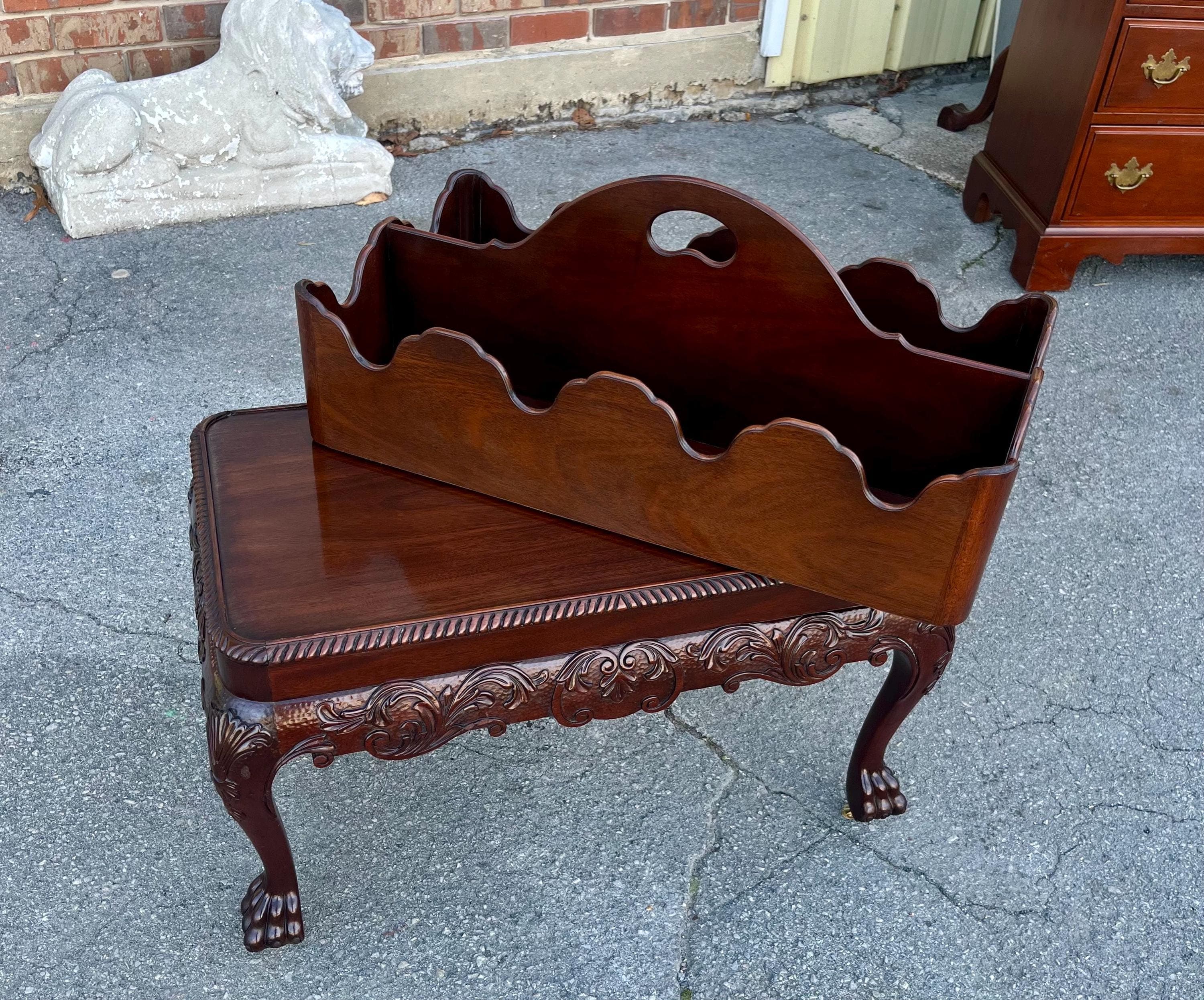 Baker Furniture Co Mahogany Canterbury or Bottle Carrier - Thumbnail 8