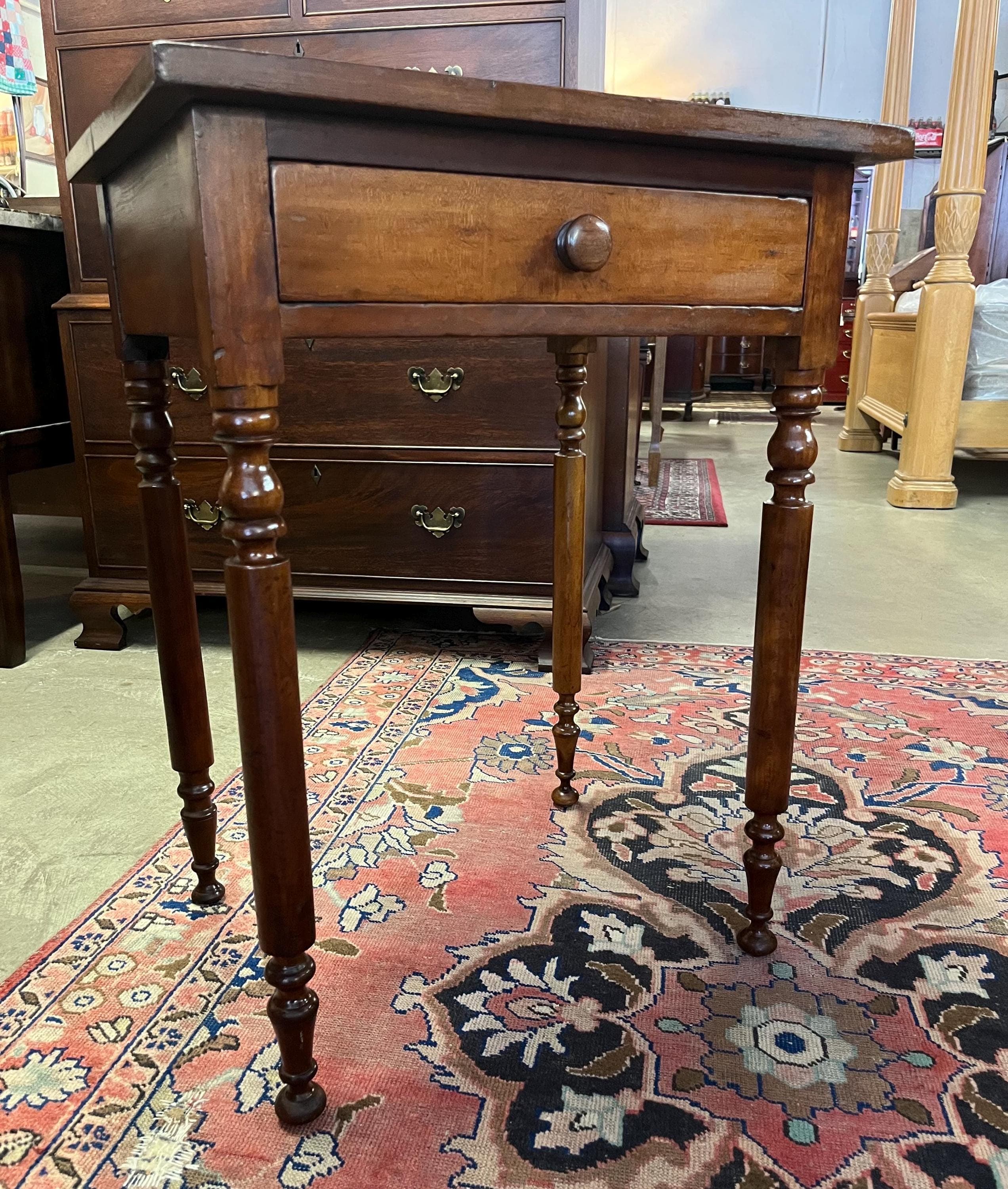 Antique Primitive Side Table - Thumbnail 7