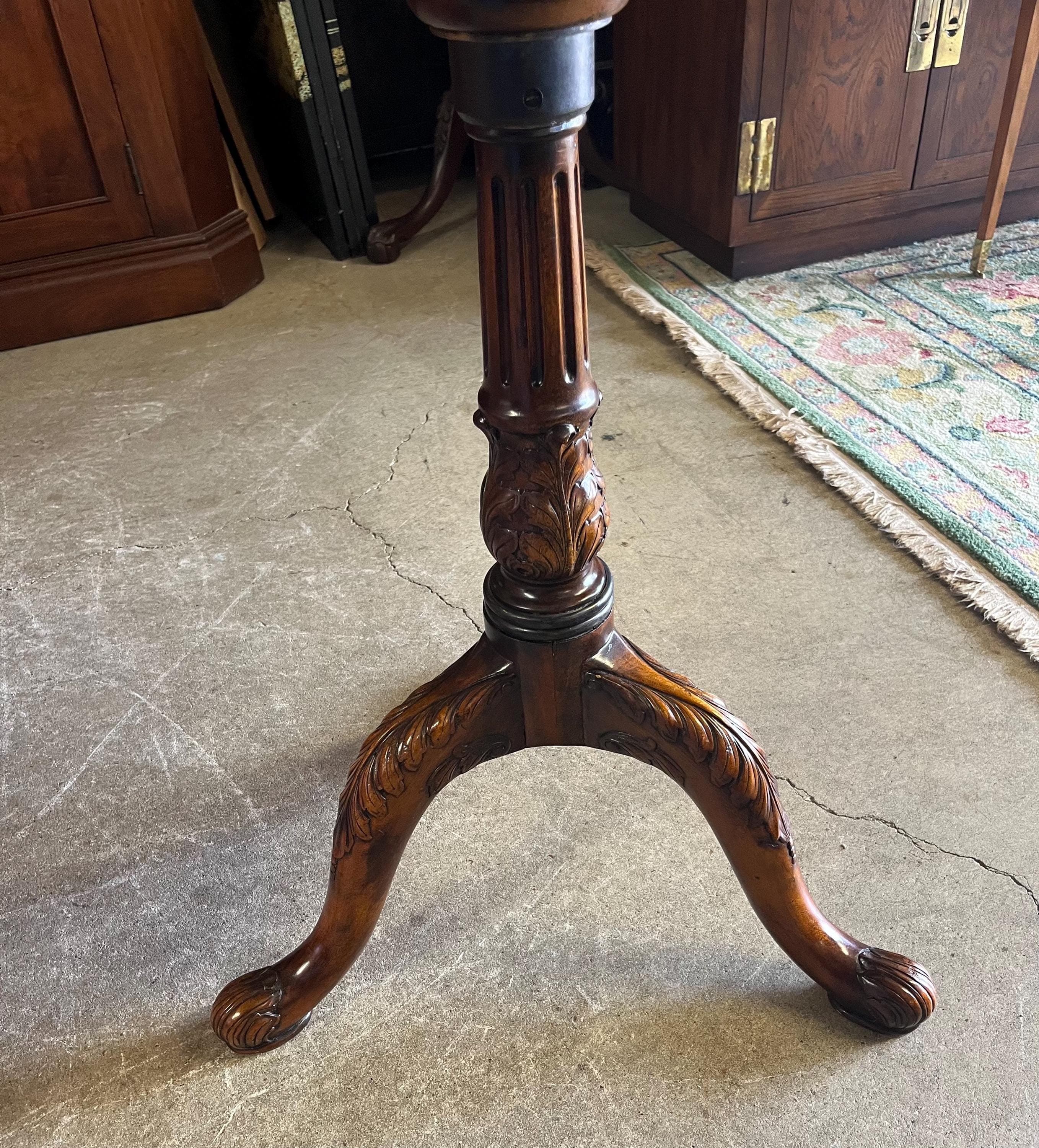 Round Inlaid Table Attributed to Theodore Alexander - Thumbnail 9