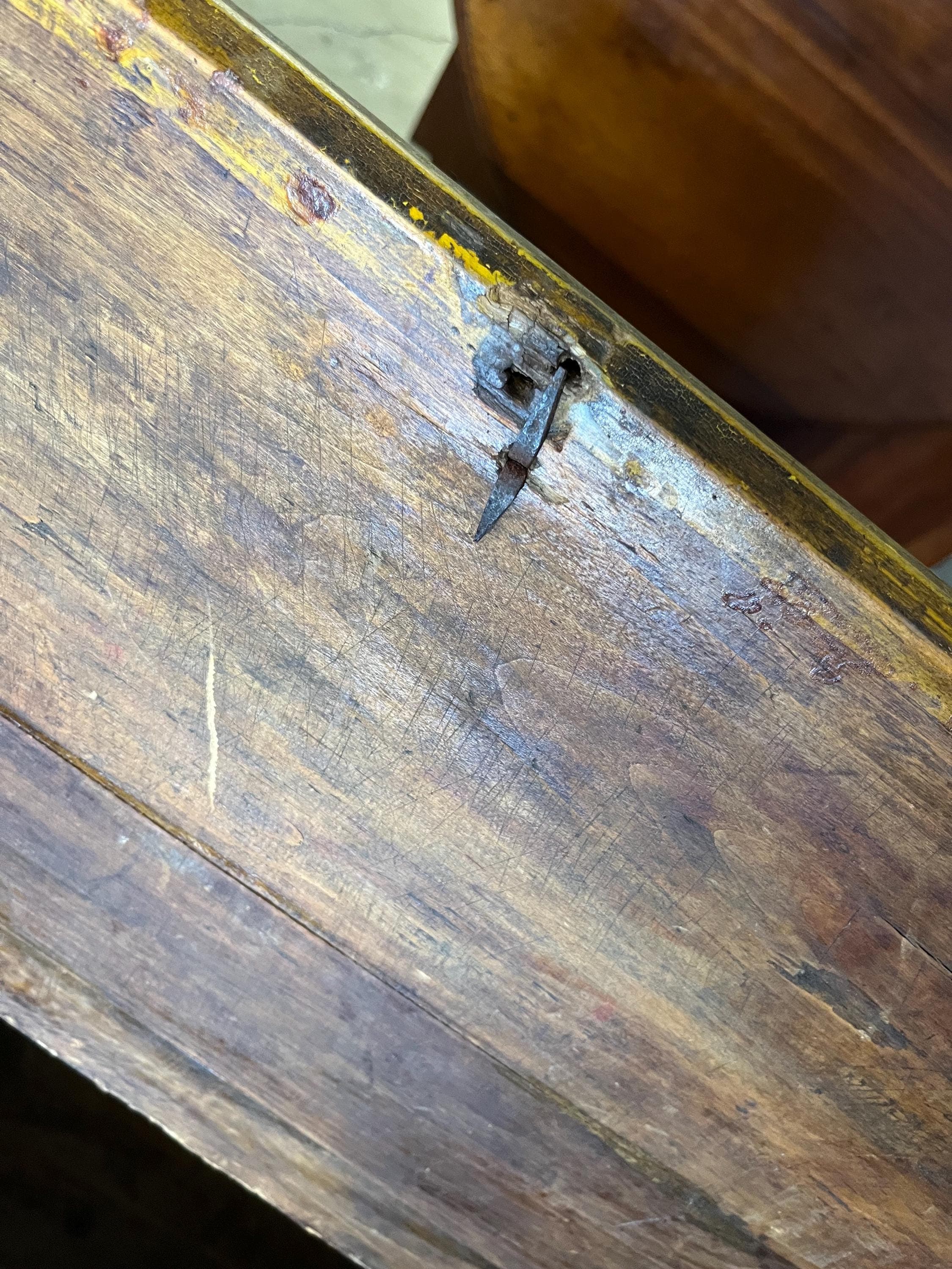 Antique Primitive Painted Trunk - Thumbnail 13