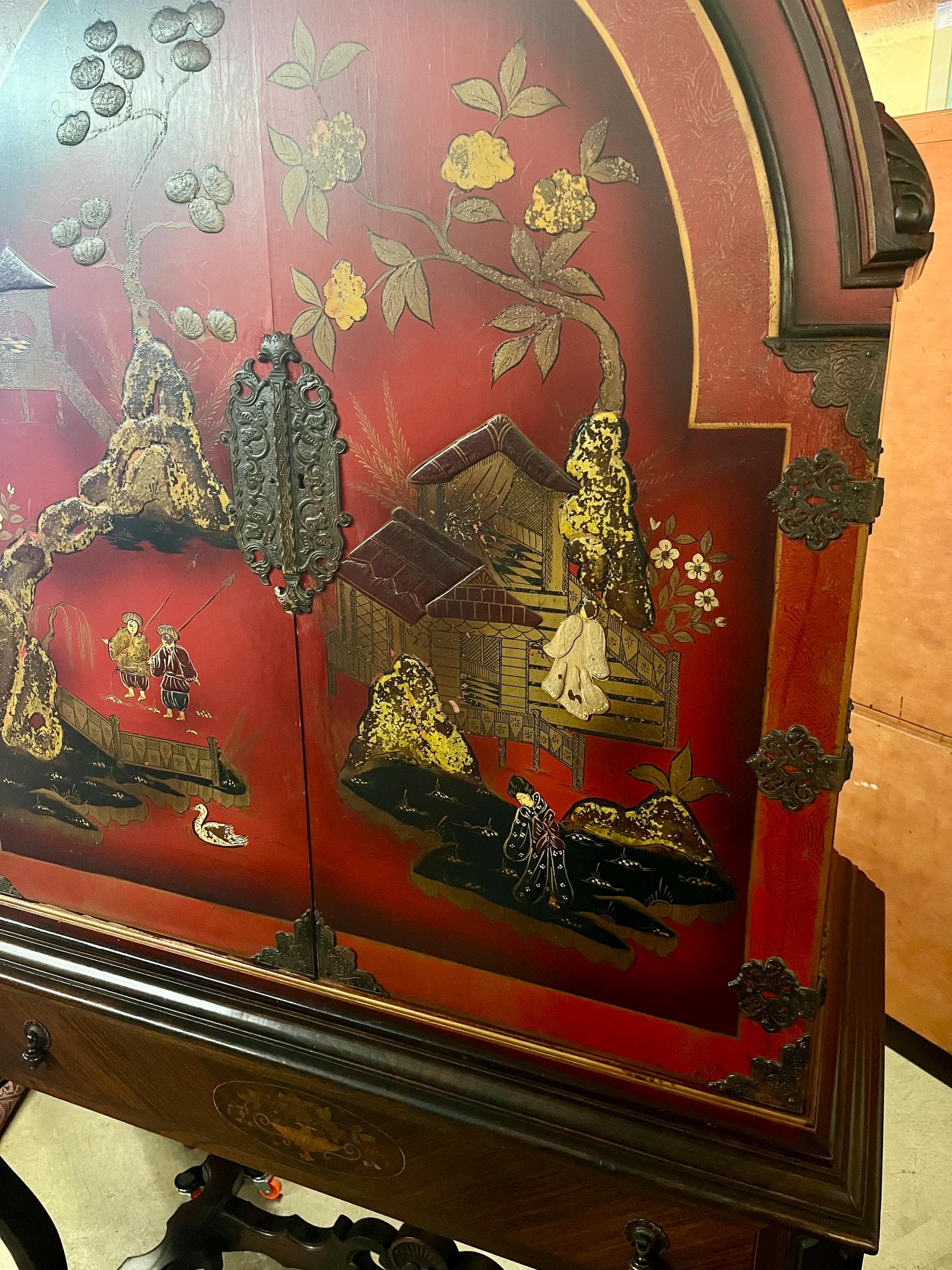 Jacobean Chinoiserie Style Cabinet - Thumbnail 2