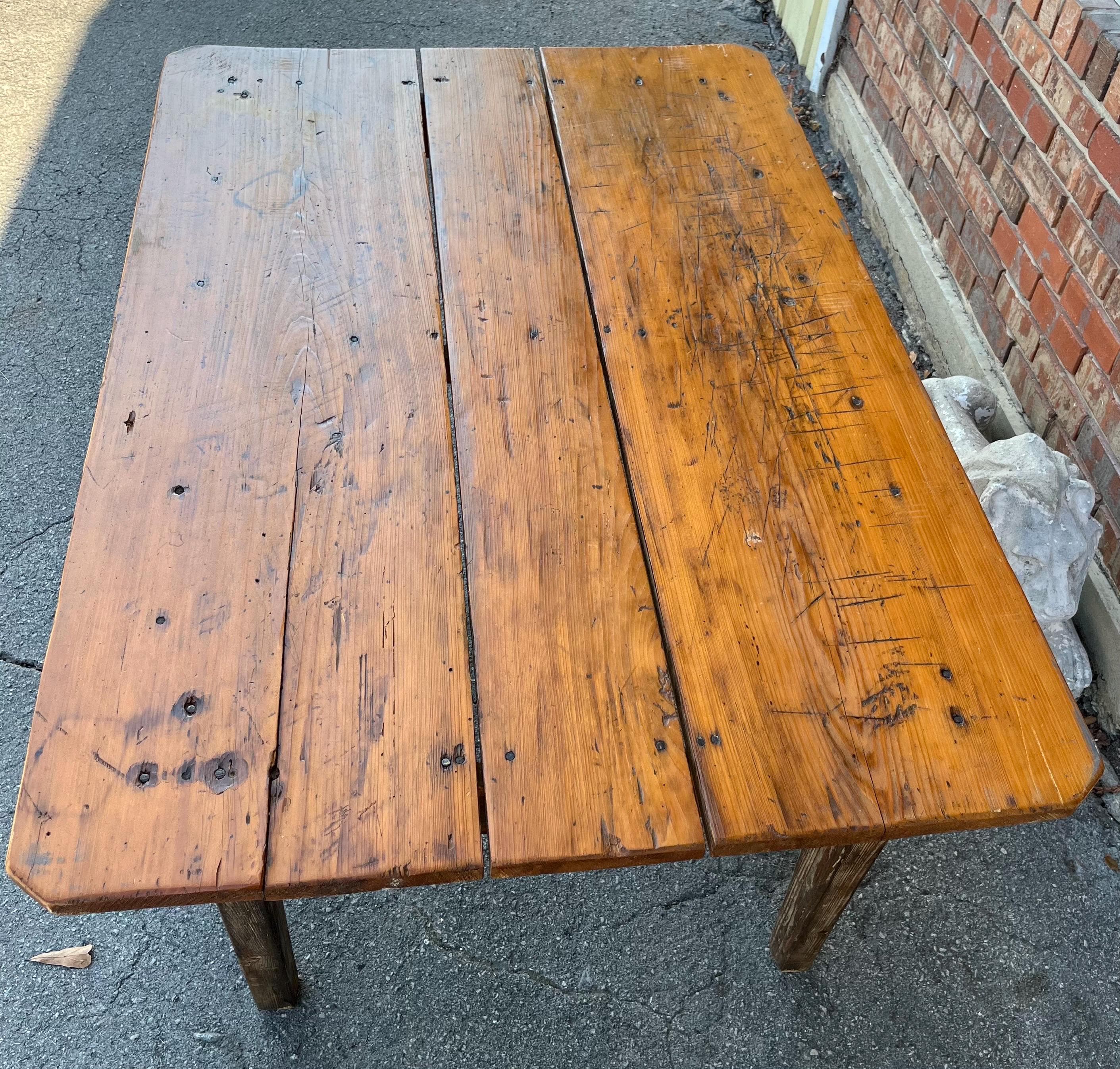 Primitive Farmhouse Table - Thumbnail 4