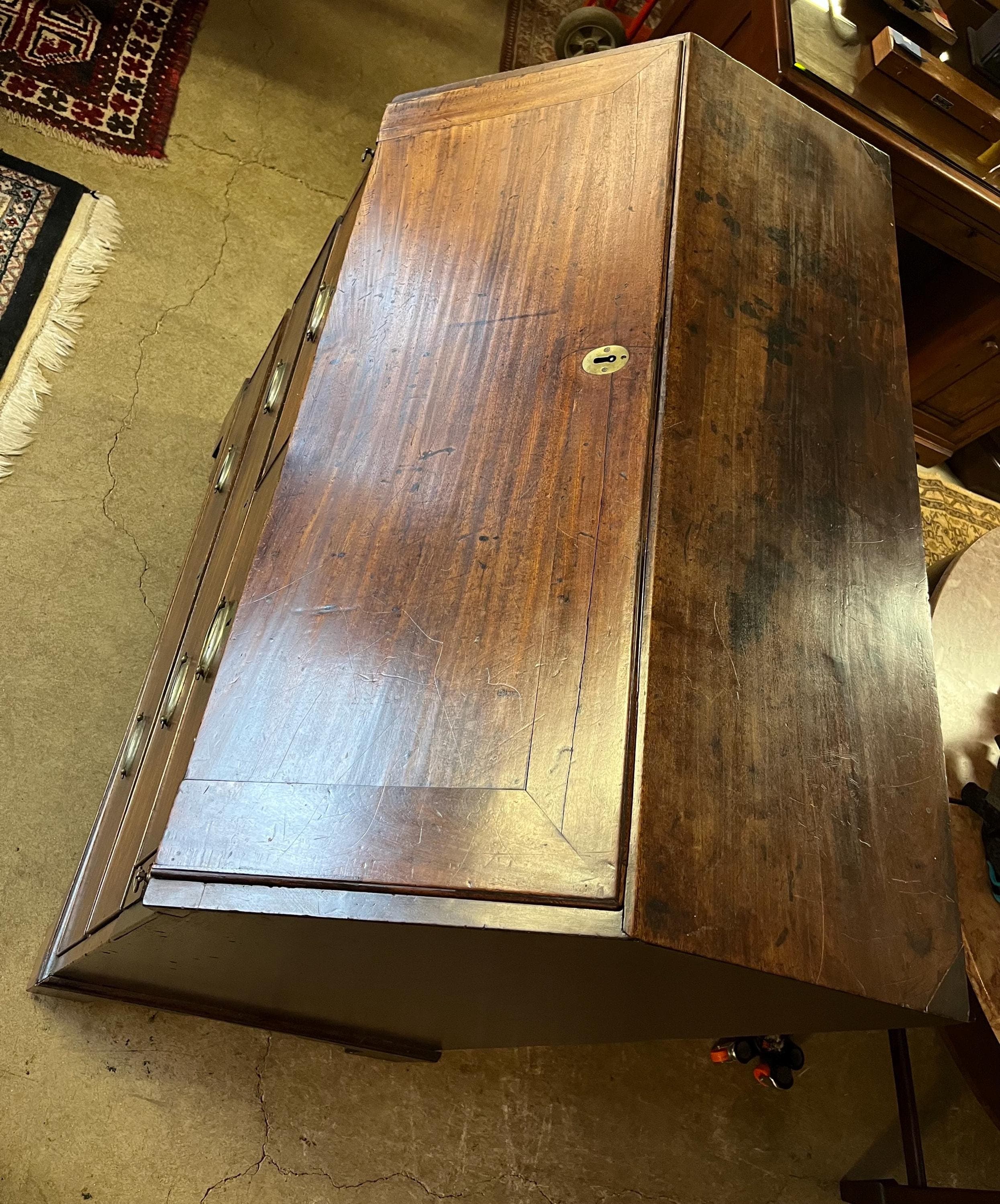 Antique English Slant Front Secretary - Thumbnail 7