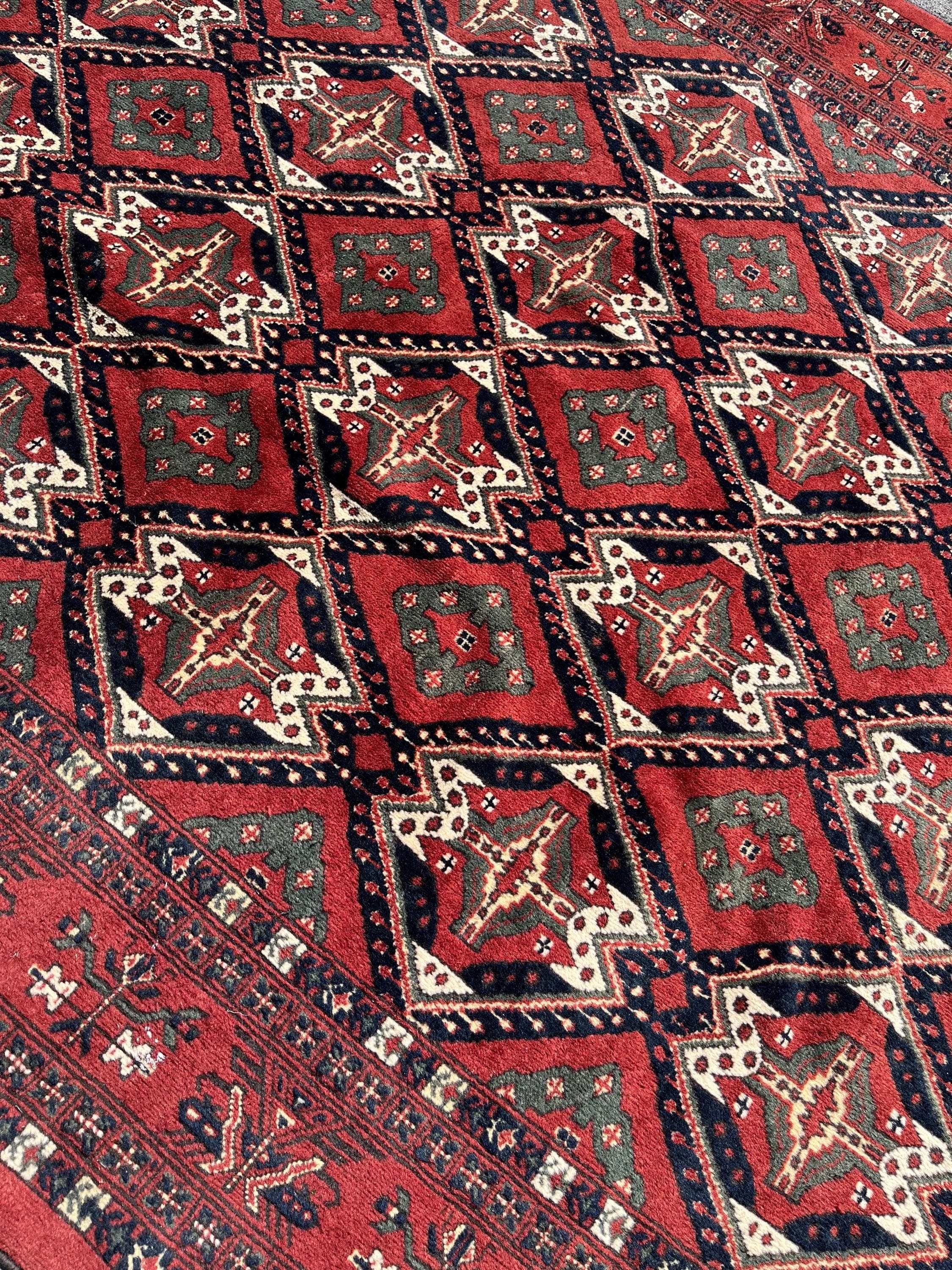 Handmade Turkomen Rug: Lived-In Character (9'6" x 6'6") - Thumbnail 5