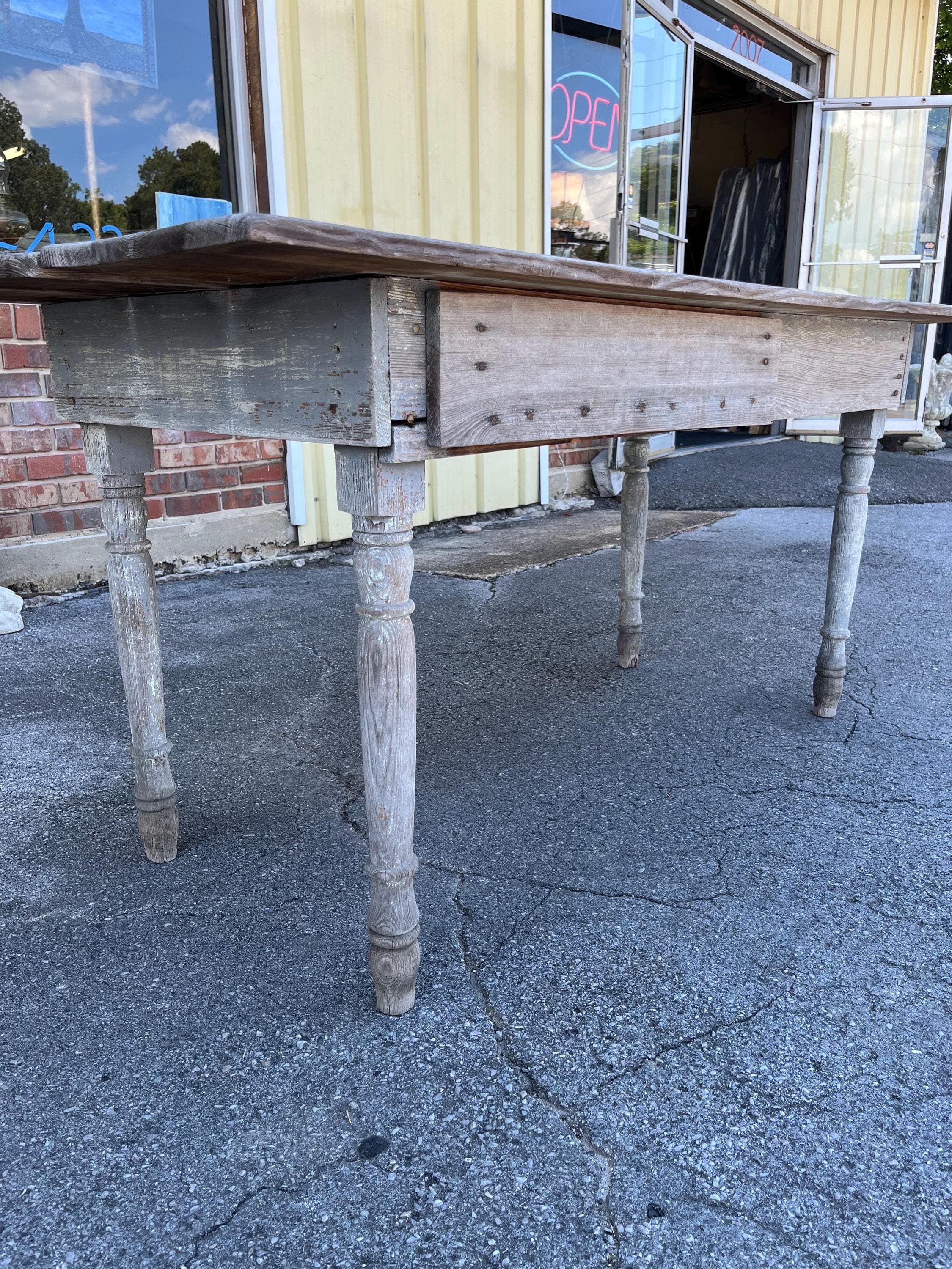 Rustic Primitive Farmhouse Table - Thumbnail 6