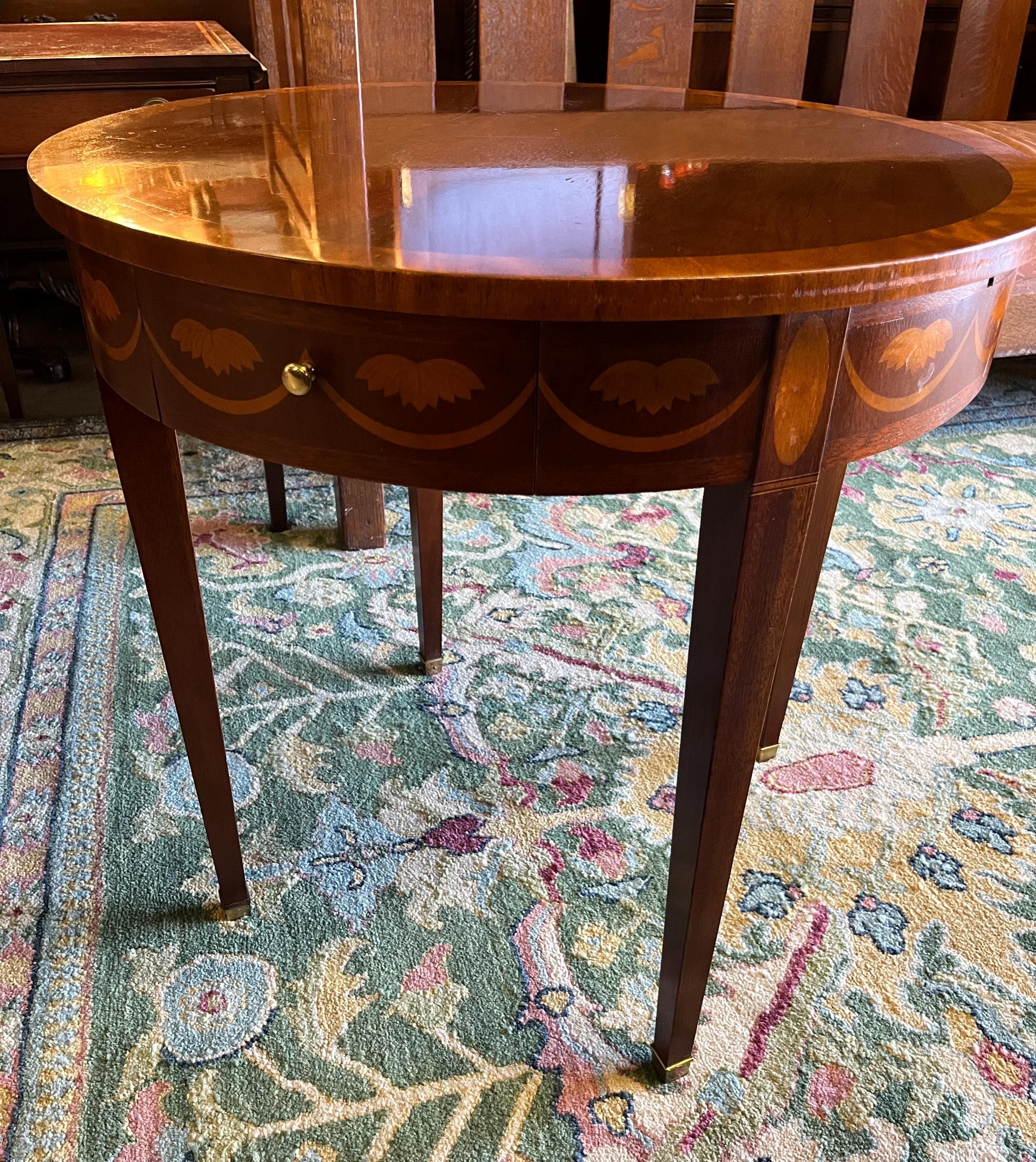 Baker Furniture Inlaid Side Table - Thumbnail 10