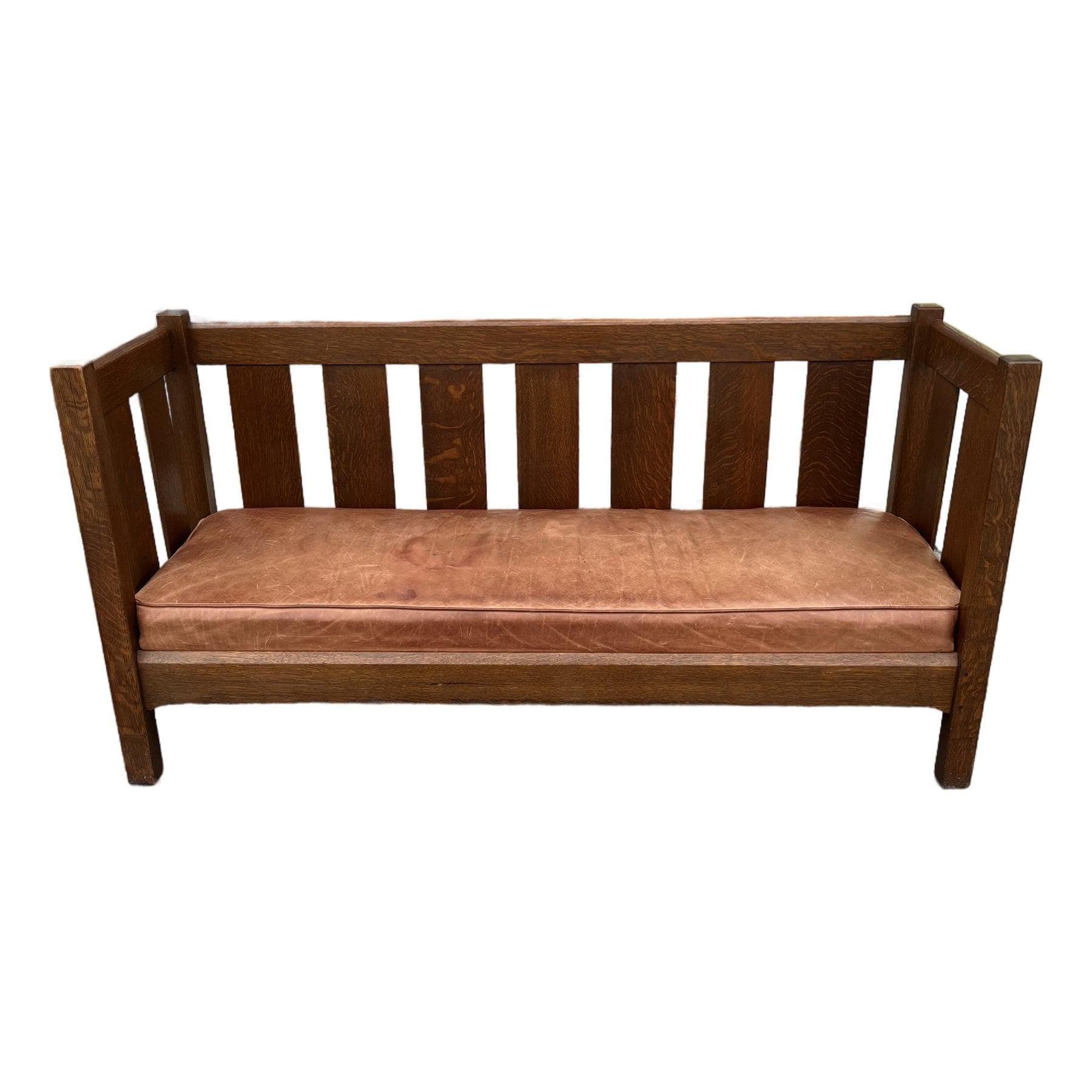 Early 20th Century L. & j.g. Stickley Model 216 Mission Oak Settle - Image 1