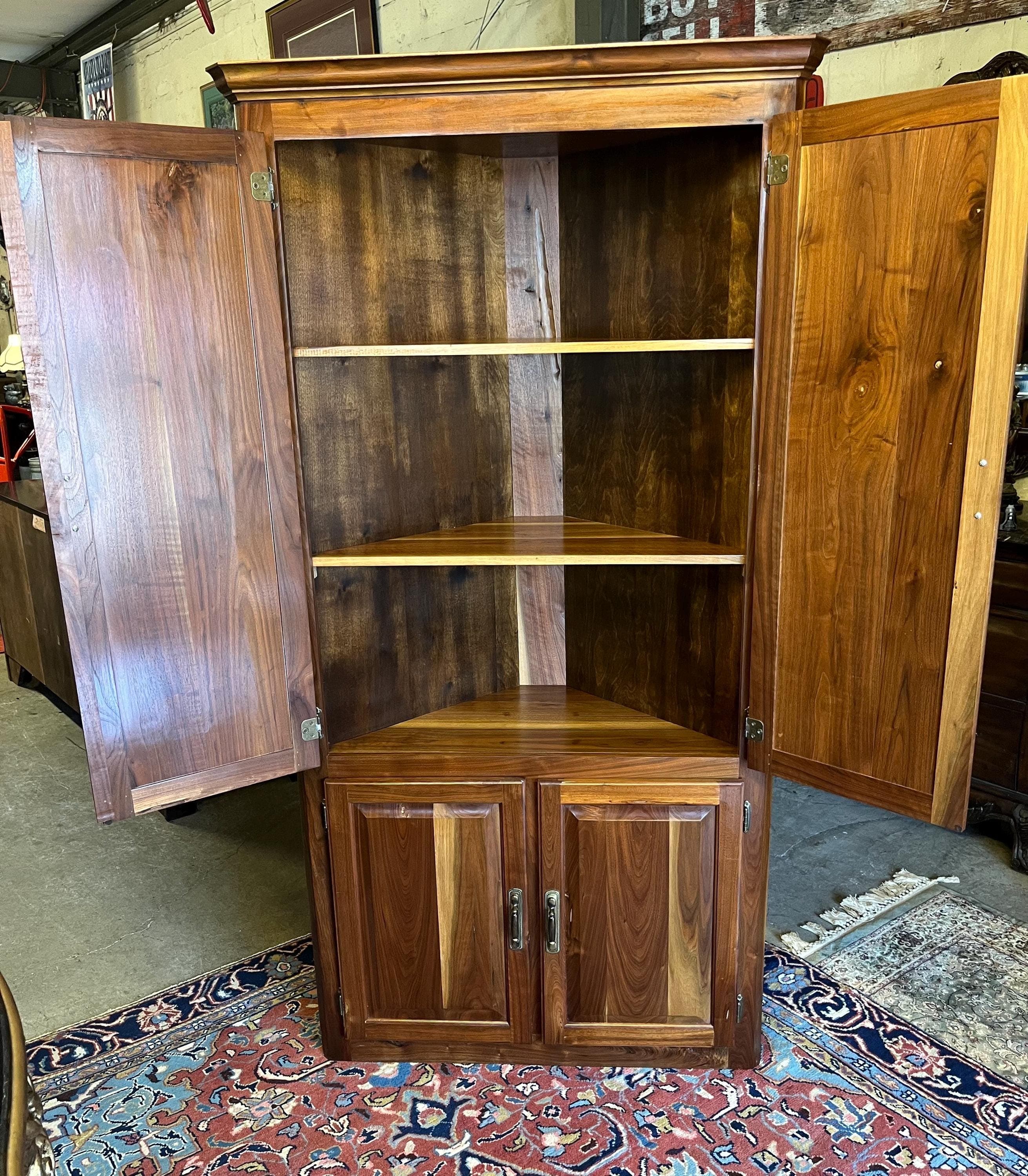 Benchmade Walnut Corner Cabinet - Thumbnail 6