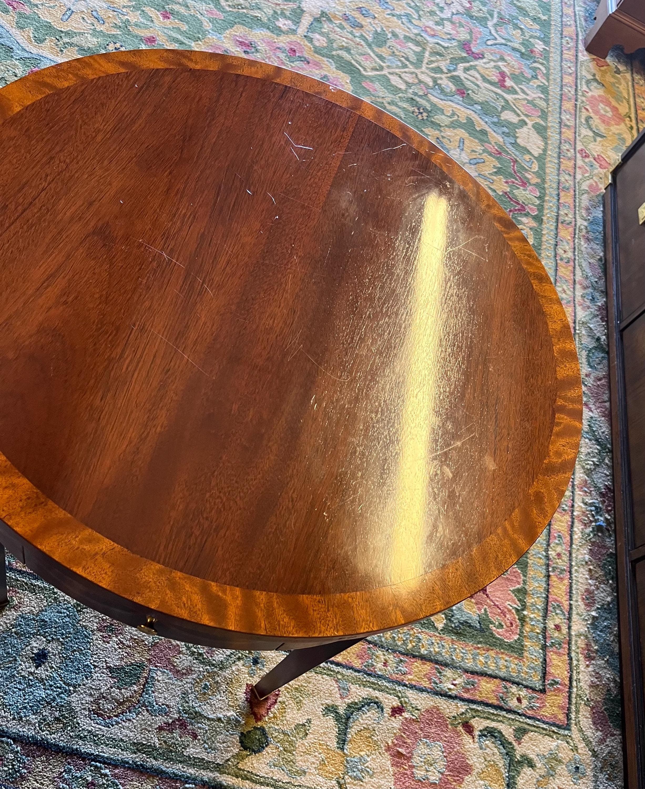 Baker Furniture Inlaid Side Table - Thumbnail 11