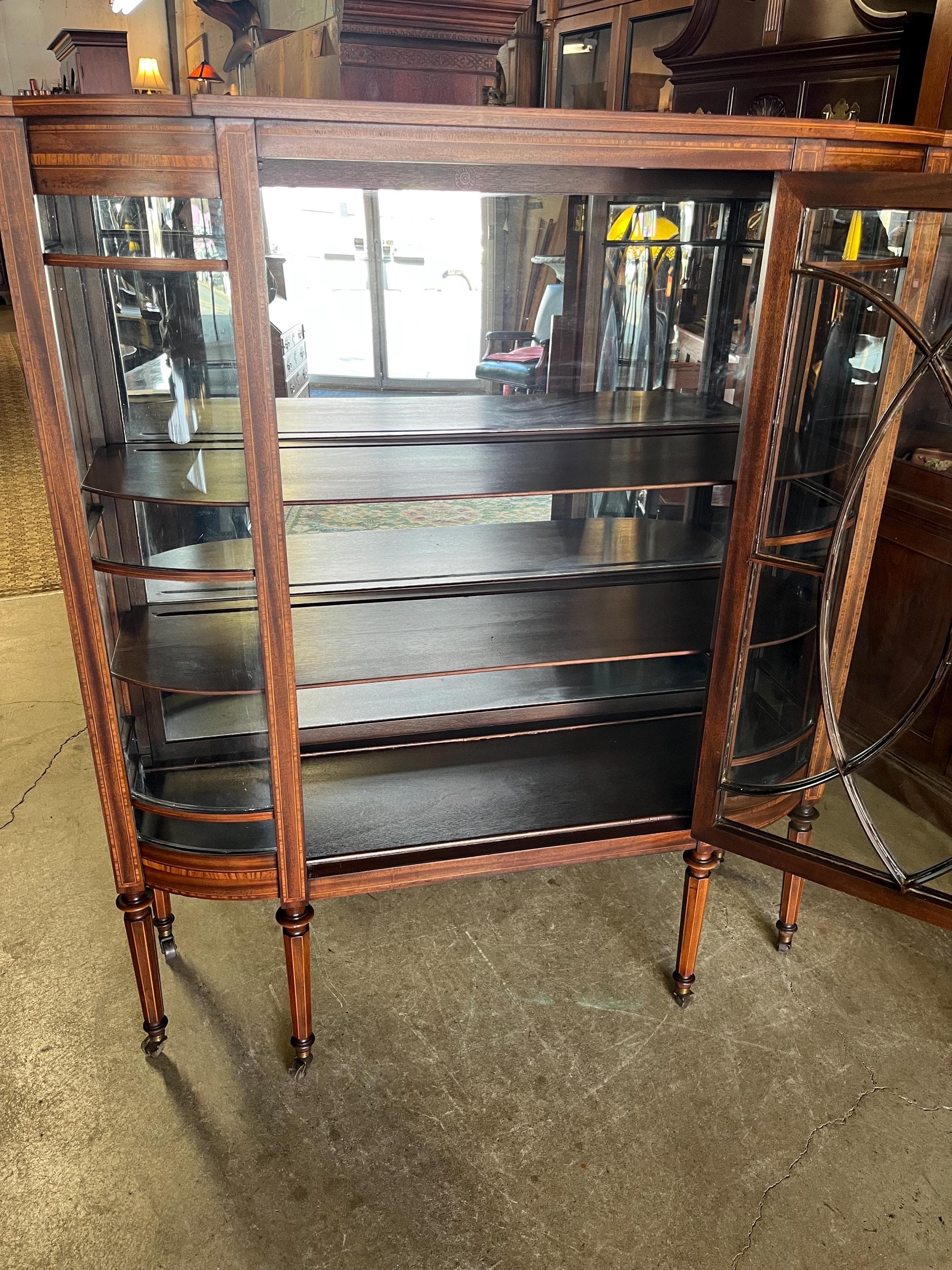 Antique Berkey and Gay Sheraton Style Cabinet - Thumbnail 11