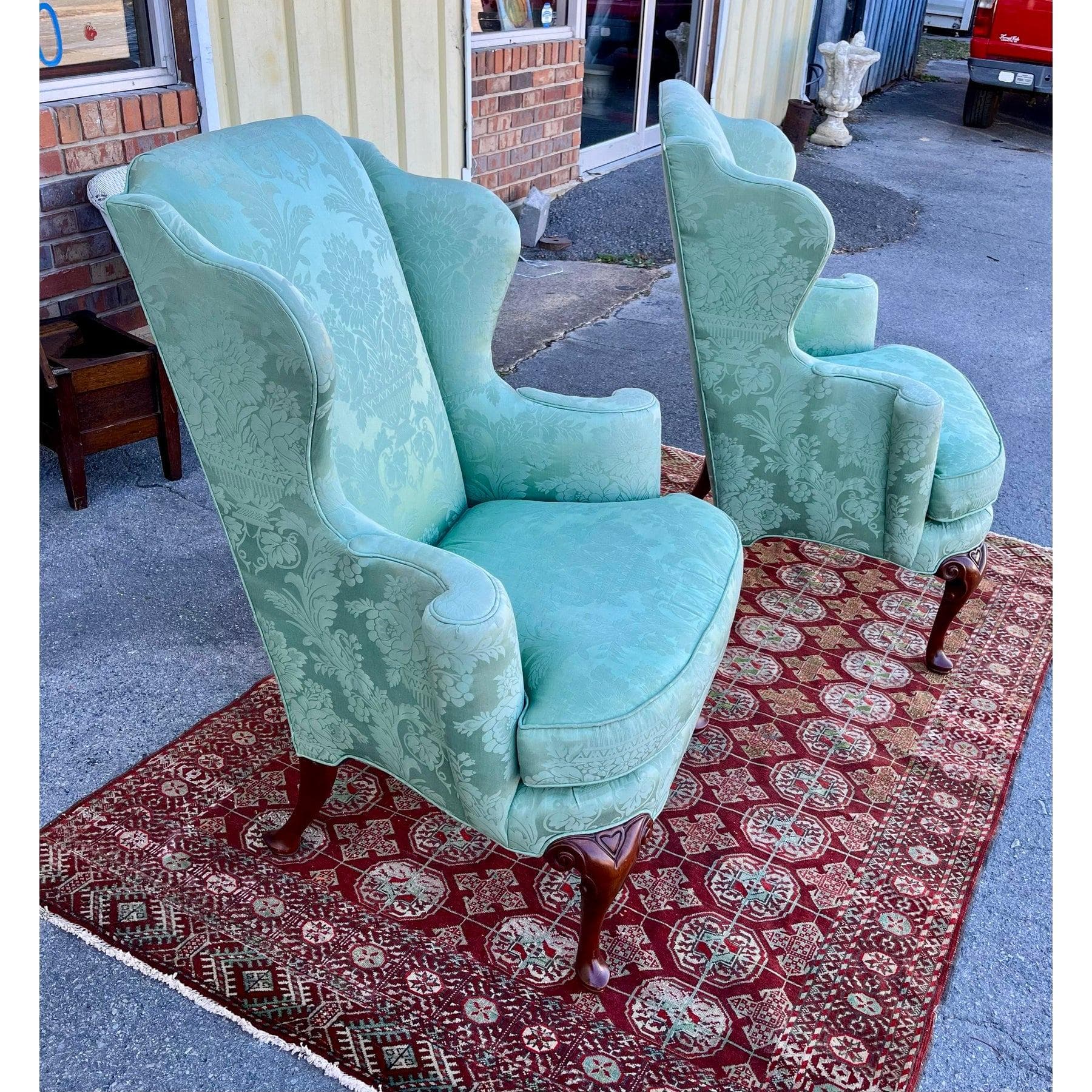 Baker Historic Charleston Wingback Chairs - Set of 2 - Thumbnail 8