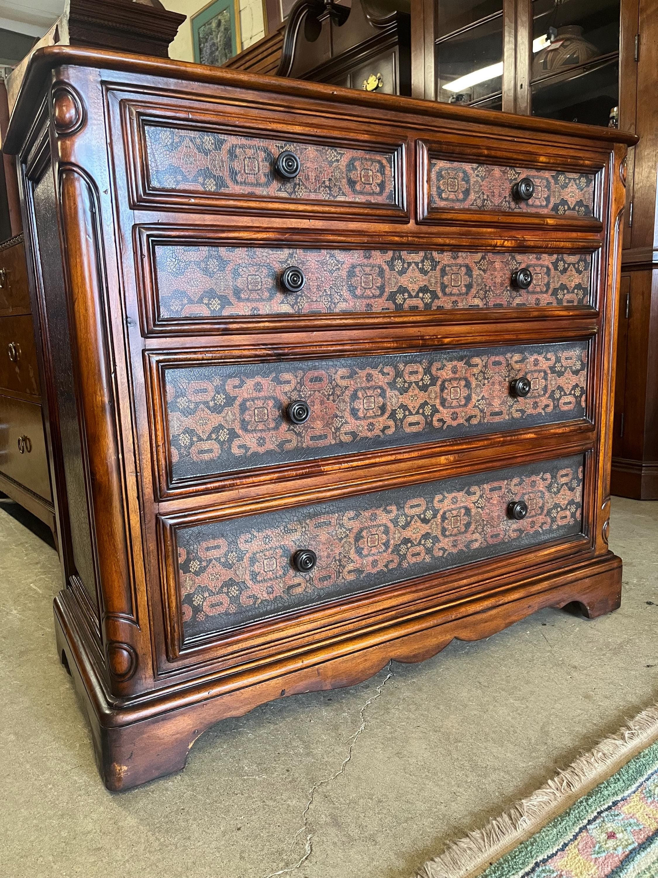 Highly Decorated Theodore Alexander Chest - Thumbnail 3