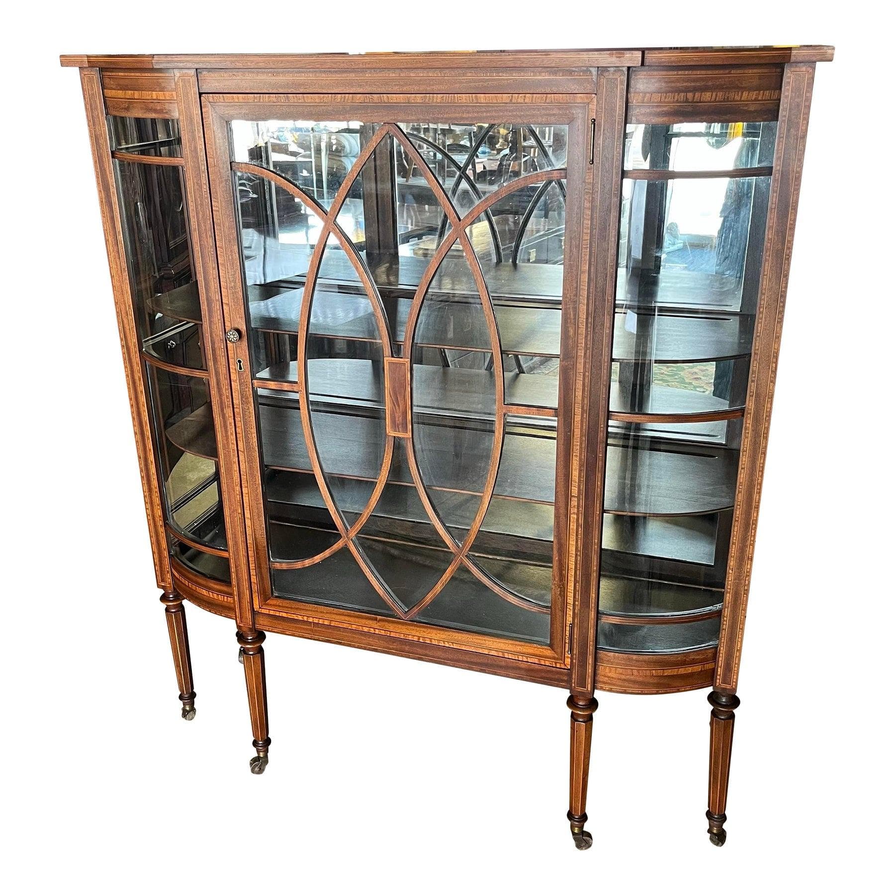 Antique Berkey and Gay Sheraton Style Cabinet - Image 1