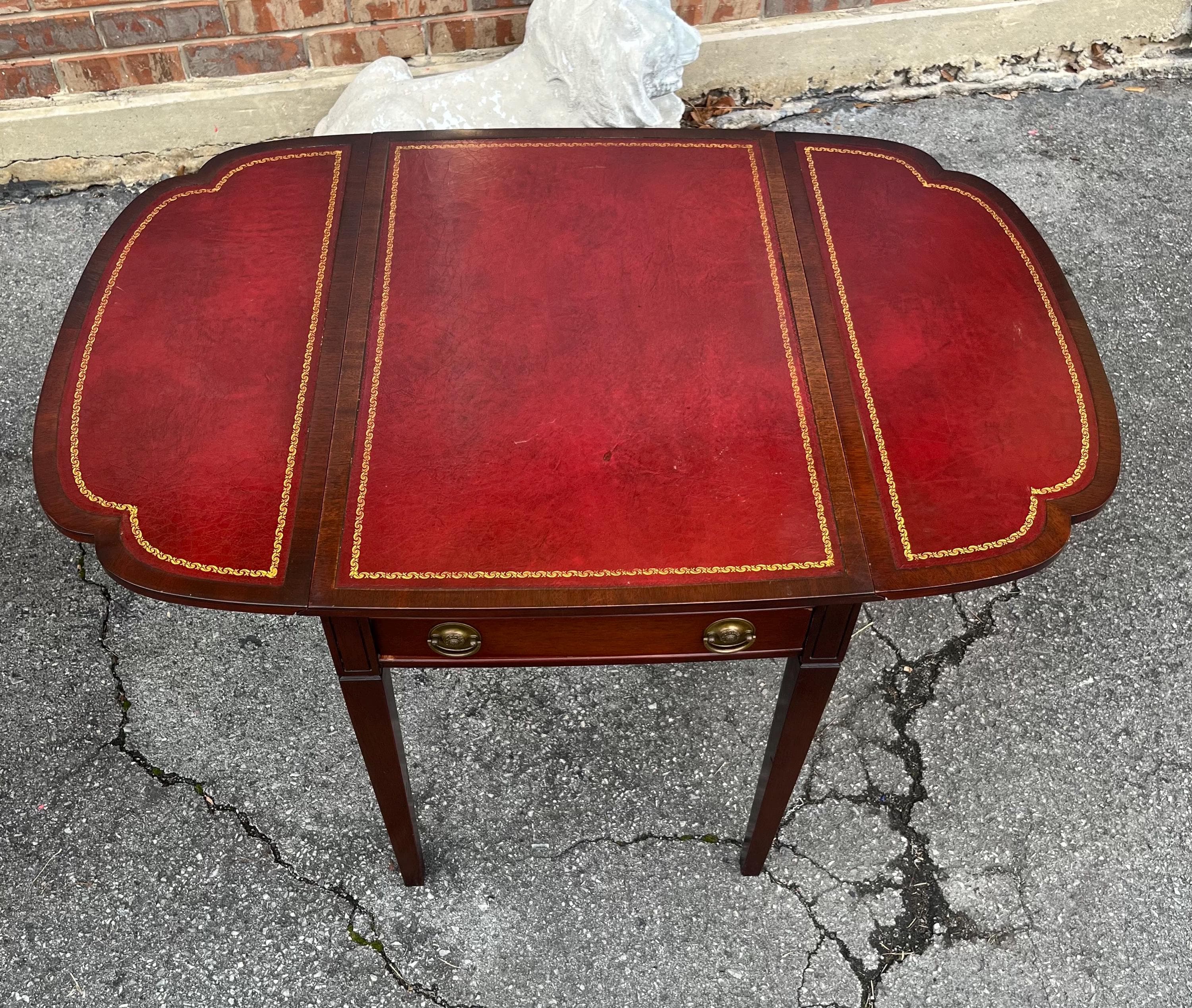 Pair of Leather-Top End Tables by Zangerle - Thumbnail 14