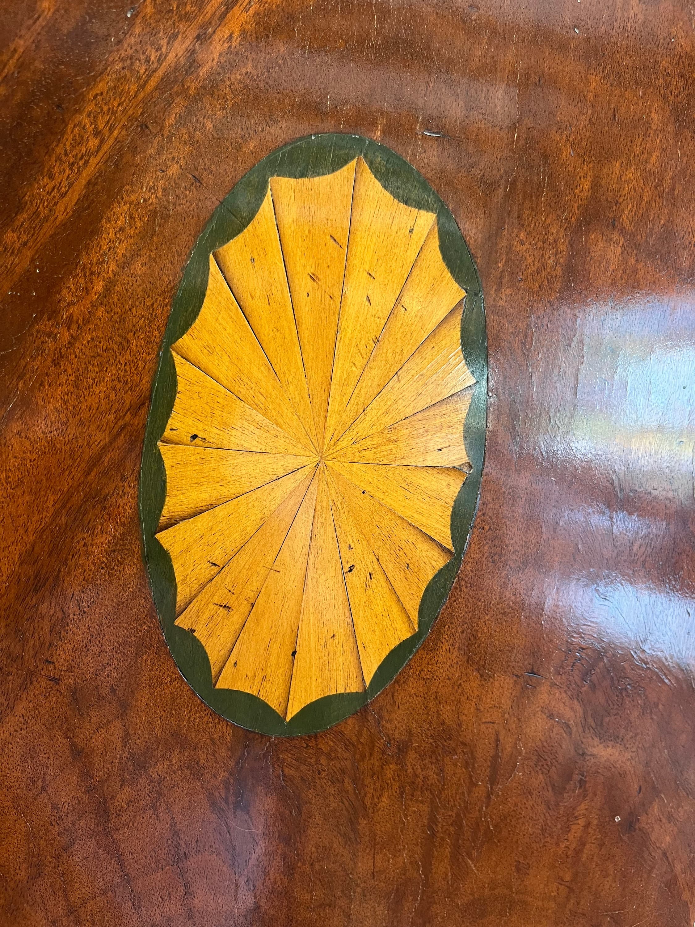 English Mahogany Inlaid Linen Press - Thumbnail 5