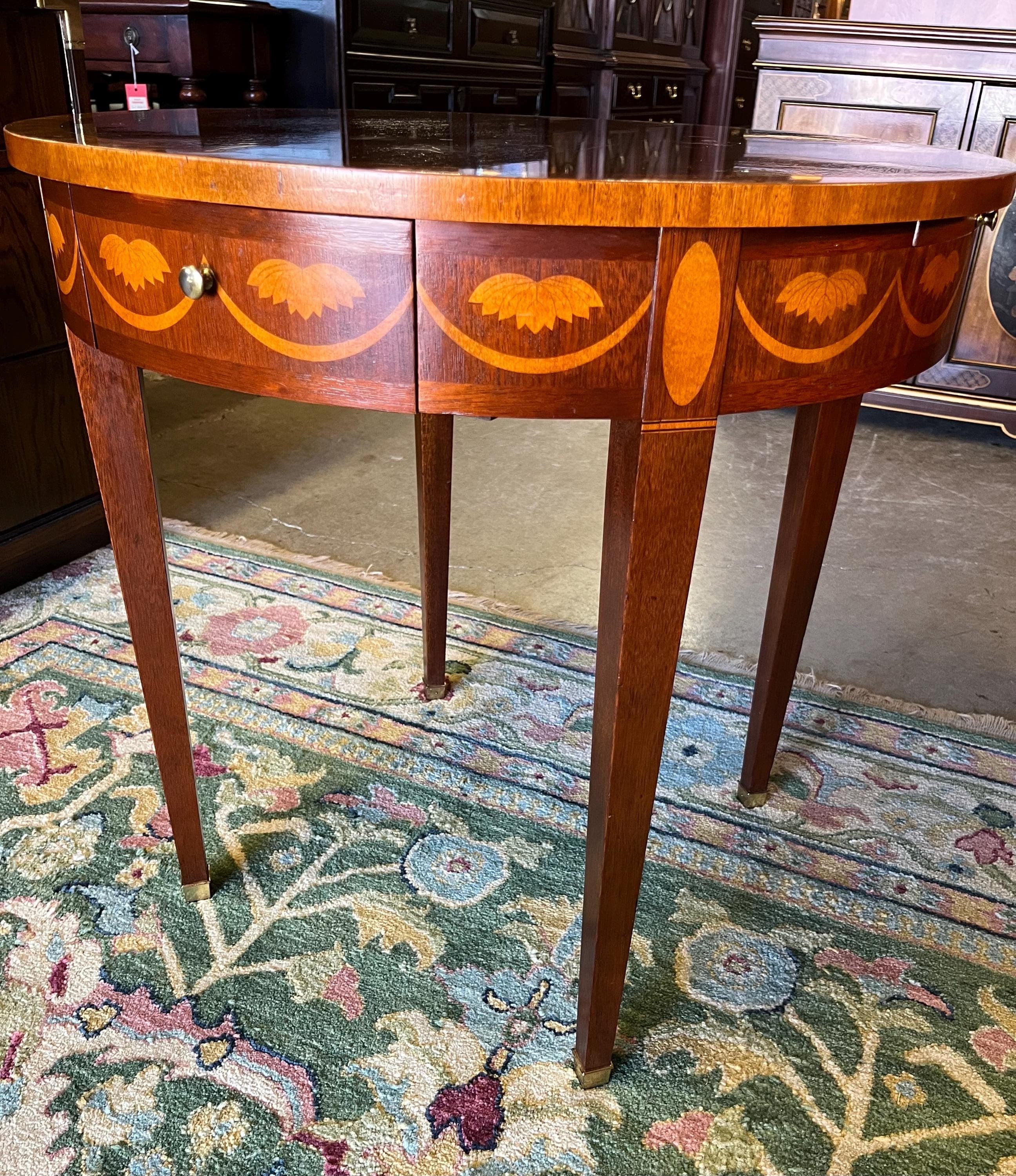 Baker Furniture Inlaid Side Table - Thumbnail 4