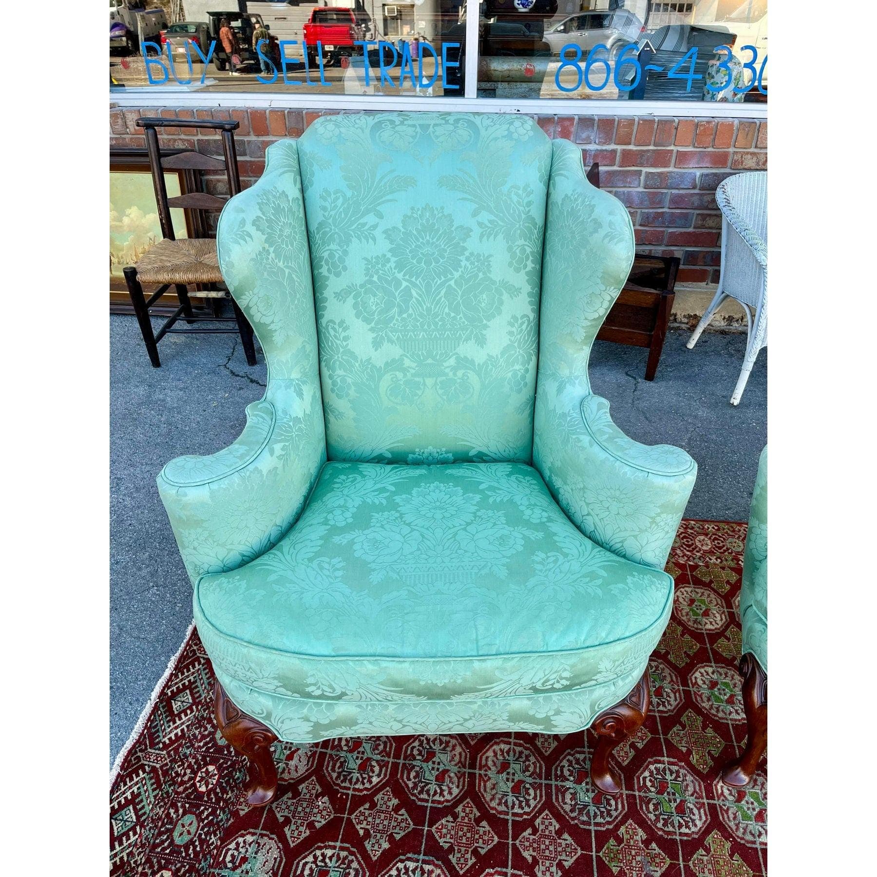 Baker Historic Charleston Wingback Chairs - Set of 2 - Thumbnail 5