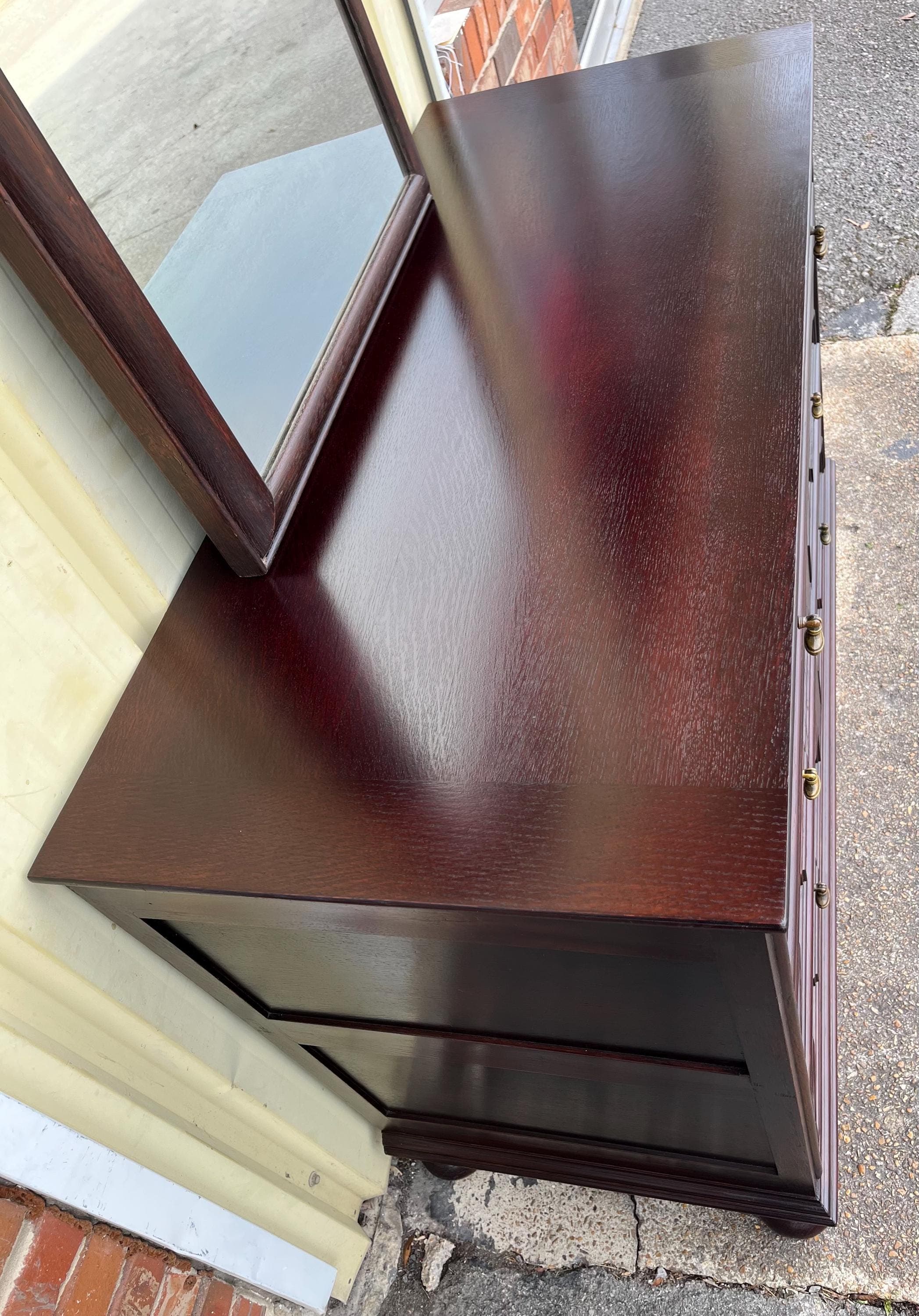 Antique John Widdicomb Dresser With Mirror - Thumbnail 11